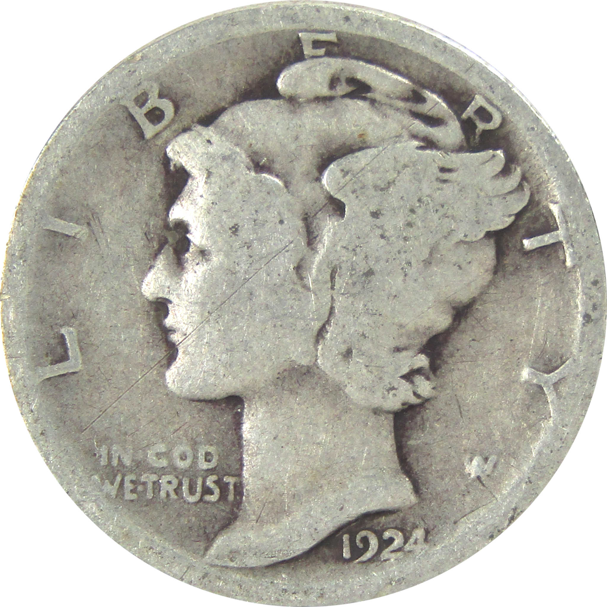 1924 Mercury Dime Silver 10c Coin