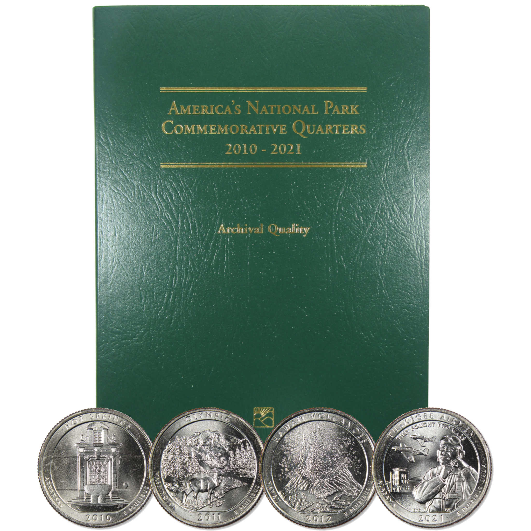 2010-2021 National Park Quarter 56 Coin Set BU Uncirculated Clad 25c with Folder