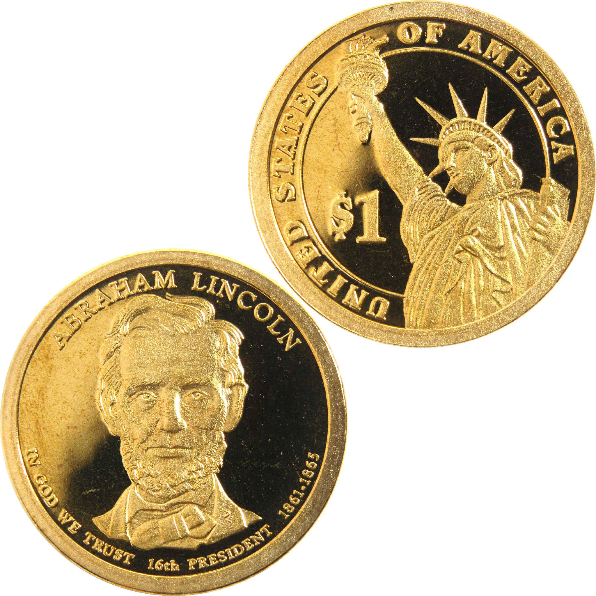 2010 S Abraham Lincoln Presidential Dollar Choice Proof $1 Coin