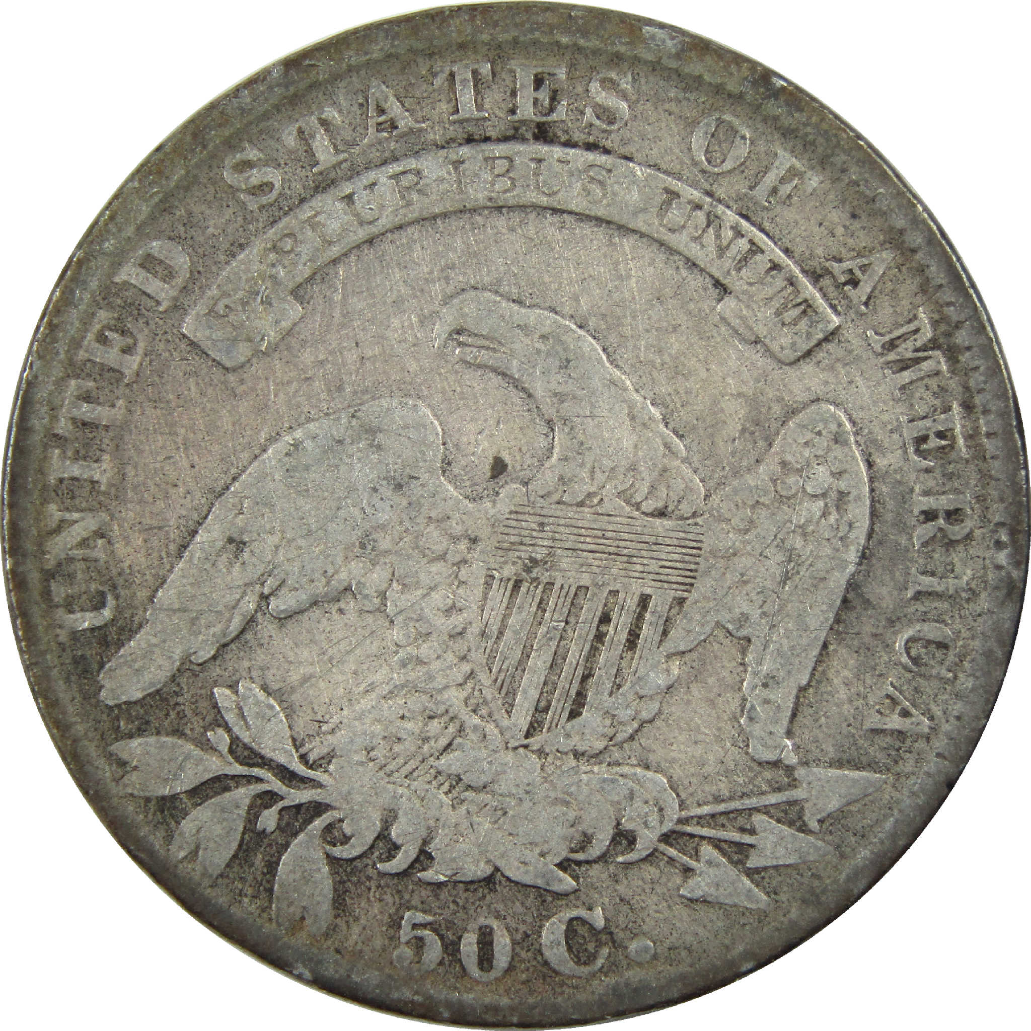 1836 Lettered Edge Capped Bust Half Dollar AG Silver 50c Coin SKU:I11752