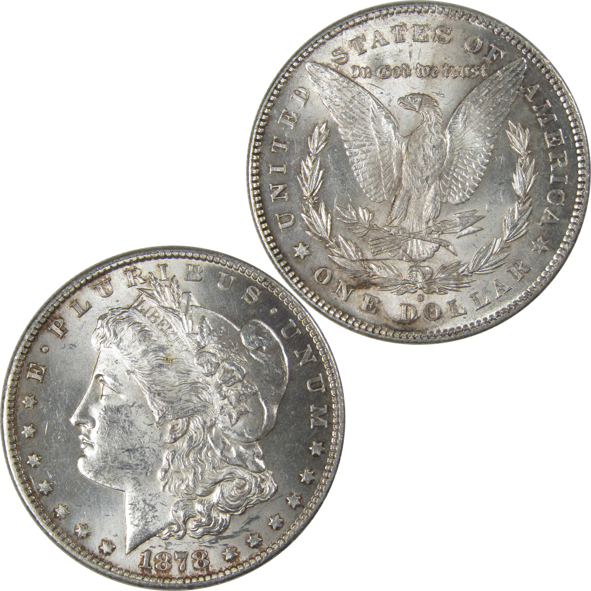 1878 S Morgan Dollar Uncirculated Silver $1 Coin SKU:I22797 - Morgan coin - Morgan silver dollar - Morgan silver dollar for sale - Profile Coins &amp; Collectibles