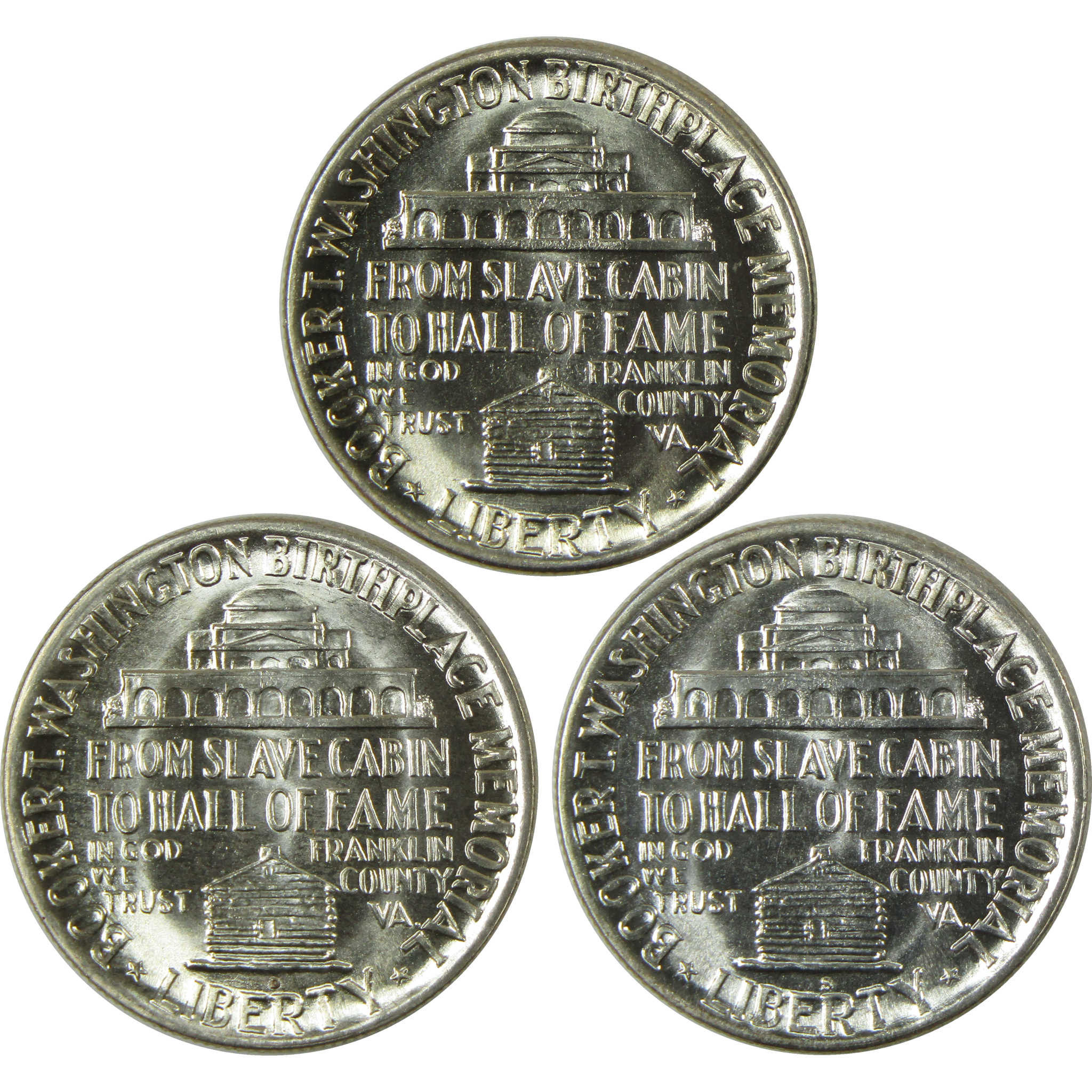 1948 PDS Booker T Washington 50c 3 Coin All-Mint Set Very Choice Unc
