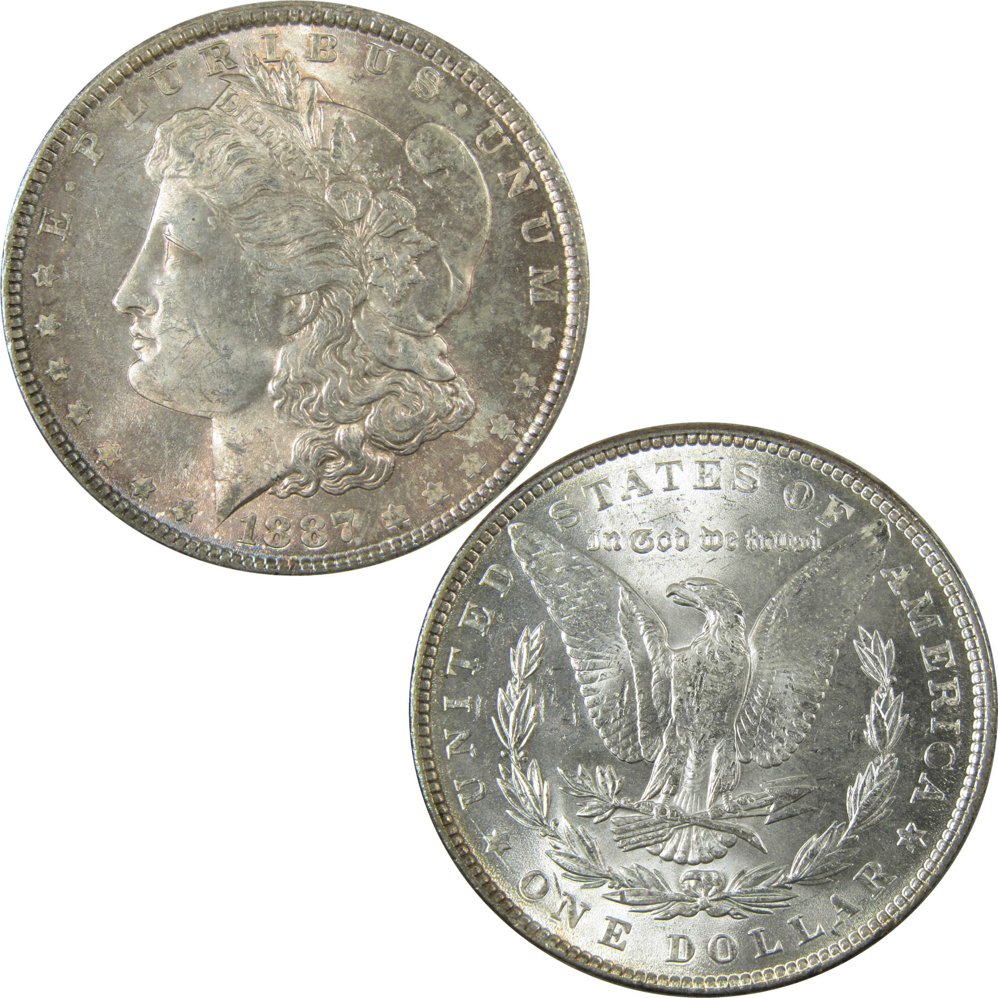 1887 Morgan Silver Dollar Uncirculated Mint State $1 Coin SKU:I28098 - Morgan coin - Morgan silver dollar - Morgan silver dollar for sale - Profile Coins &amp; Collectibles