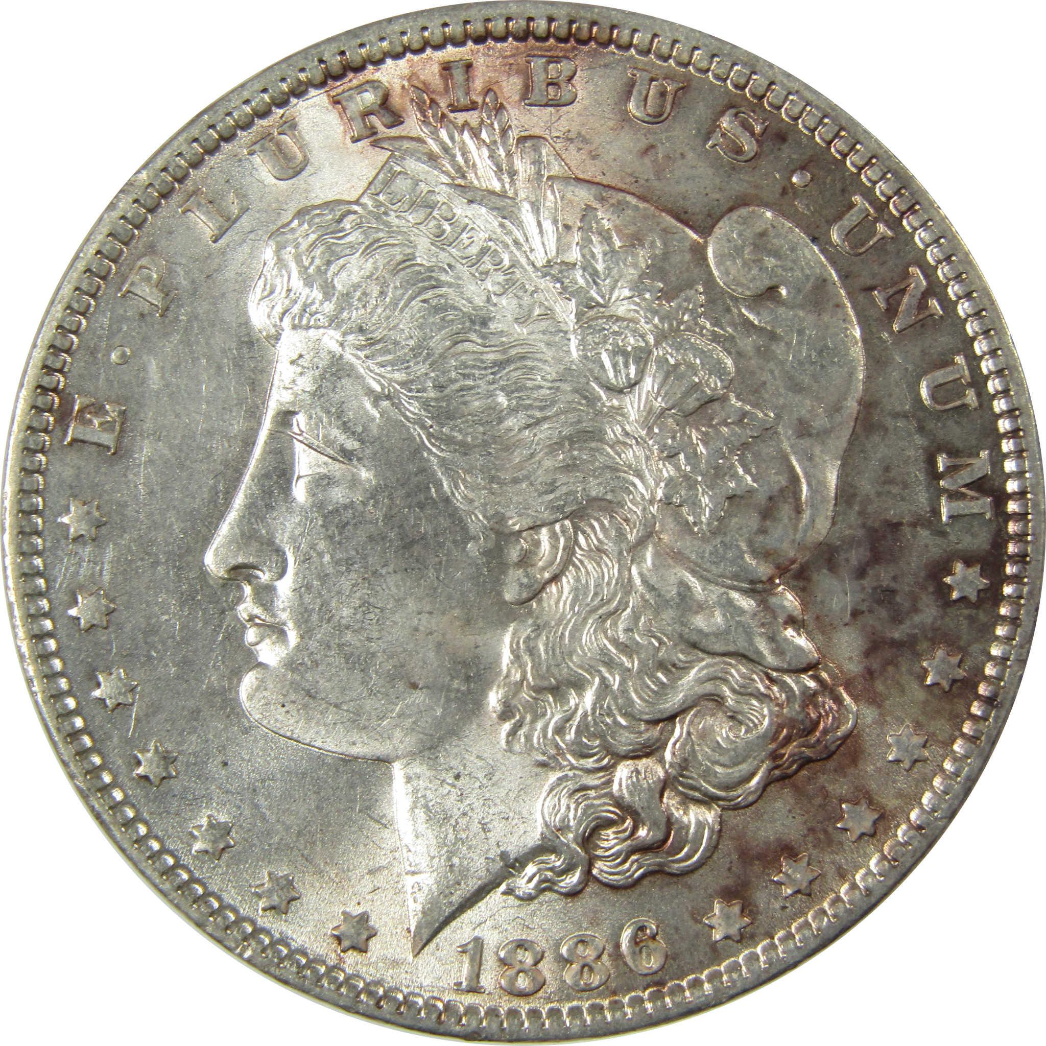 1886 Morgan Silver Dollar Uncirculated Mint State Toned SKU:CP664