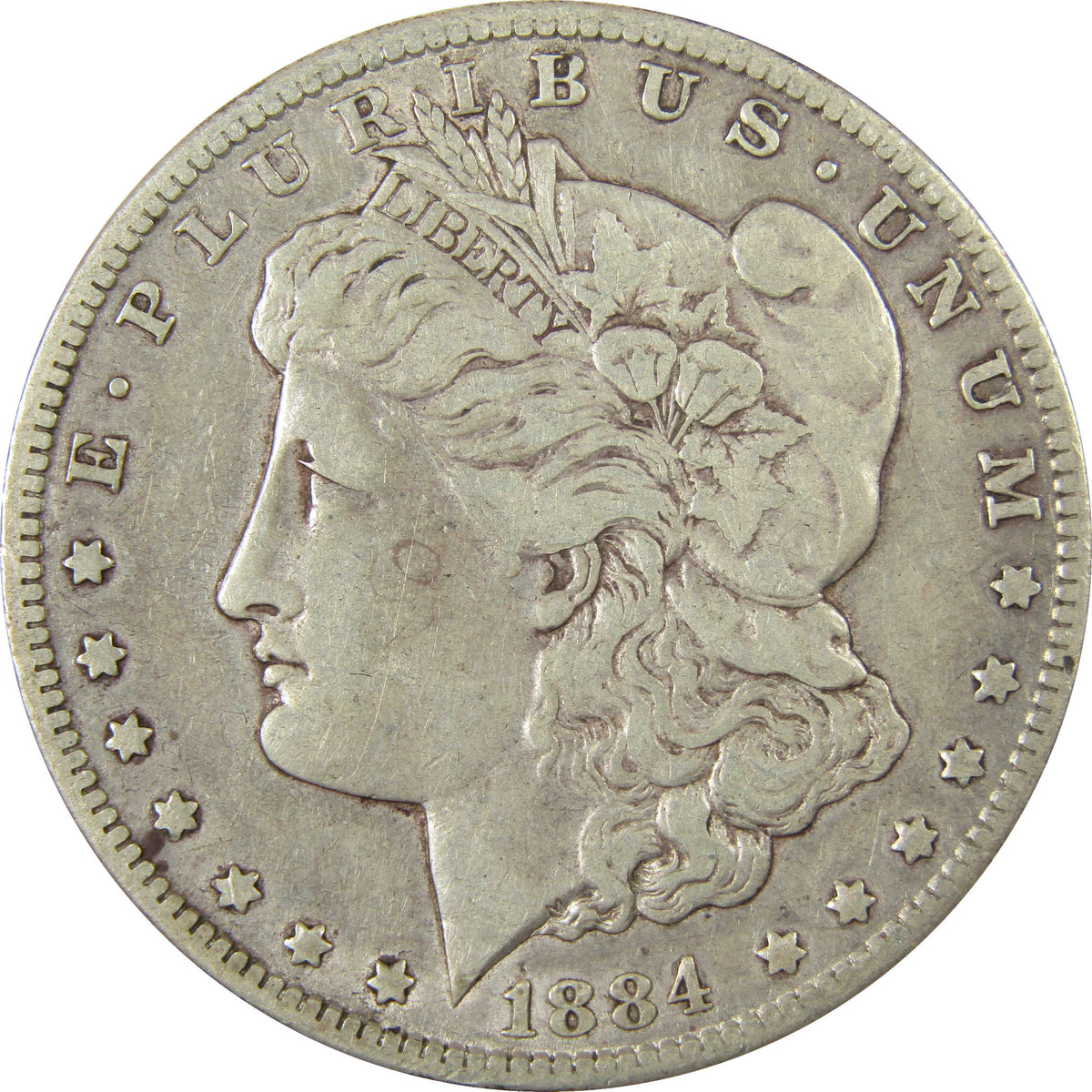 1884 CC Morgan Silver Dollar VF Very Fine $1 Coin SKU:CP1584 - Morgan coin - Morgan silver dollar - Morgan silver dollar for sale - Profile Coins &amp; Collectibles