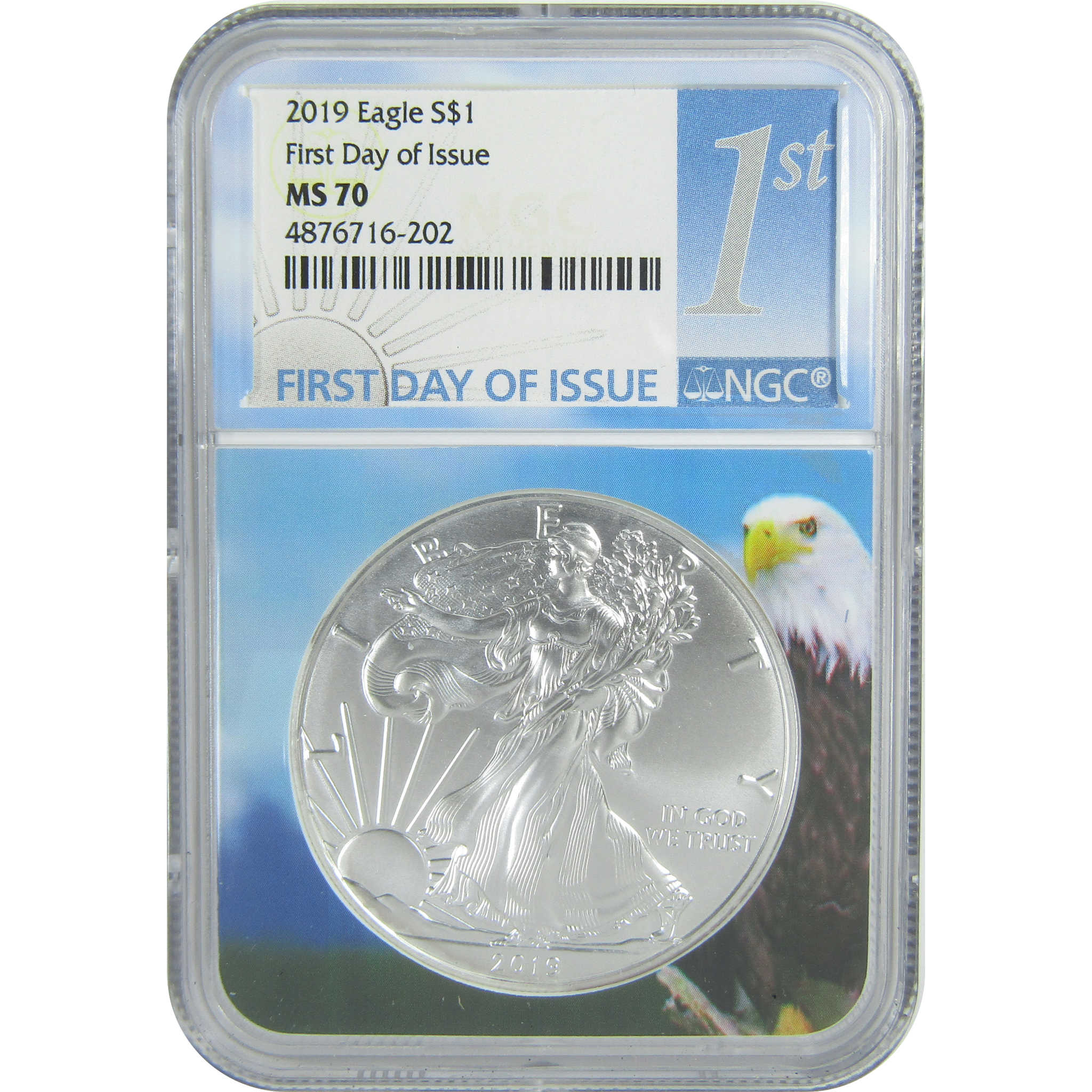 2019 American Silver Eagle MS 70 NGC $1 First Day SKU:CPC9481