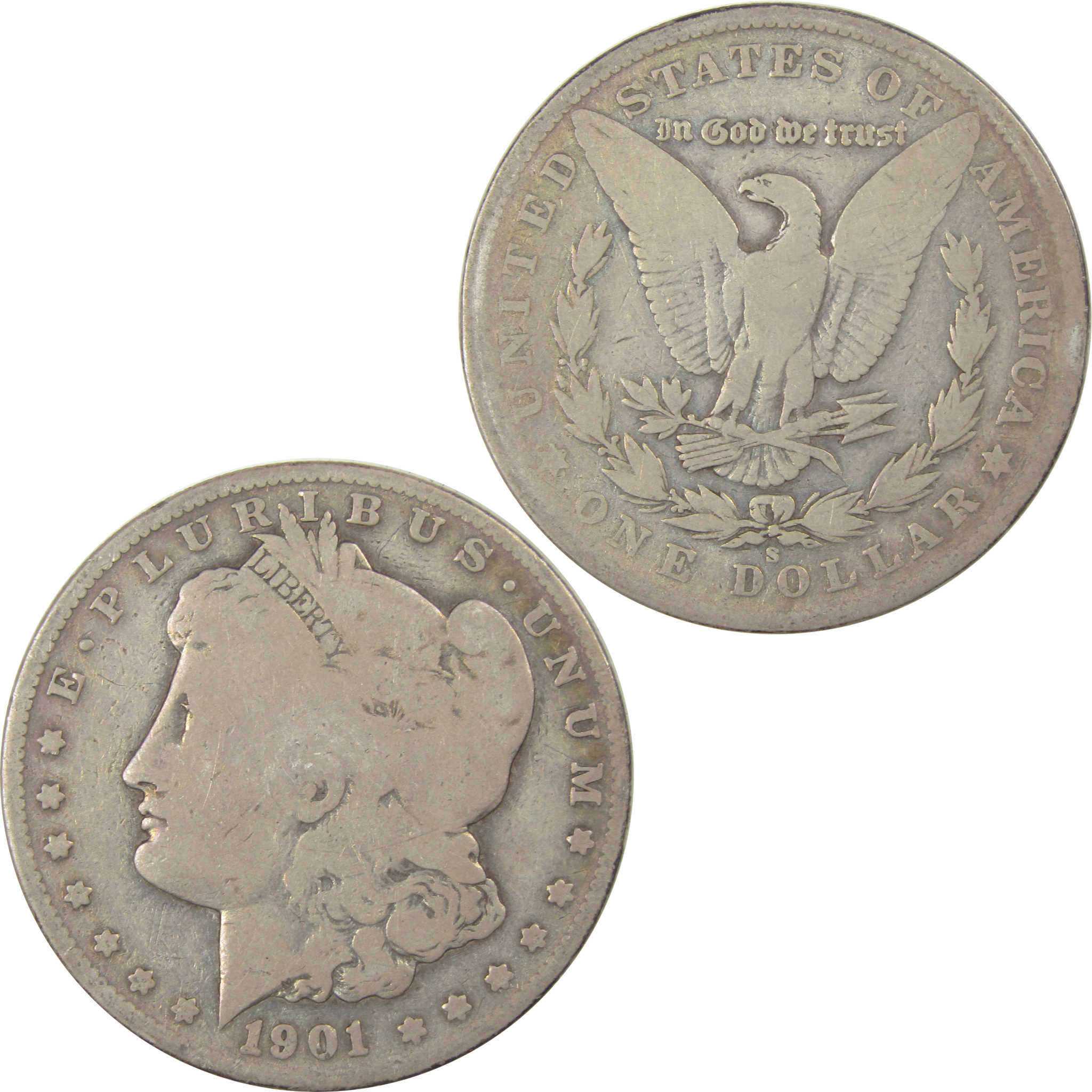 1901 S Morgan Dollar VG Very Good Details Silver $1 Coin SKU:CPC8914 - Morgan coin - Morgan silver dollar - Morgan silver dollar for sale - Profile Coins &amp; Collectibles