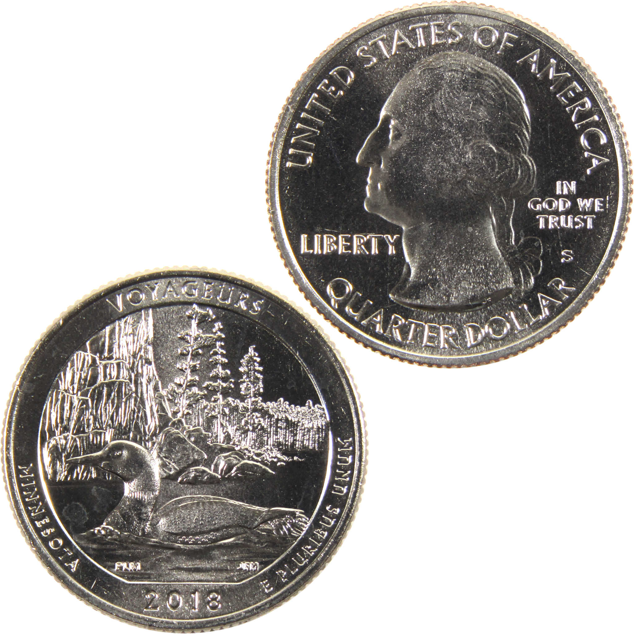 2018 S Voyageurs National Park Quarter BU Uncirculated Clad 25c Coin