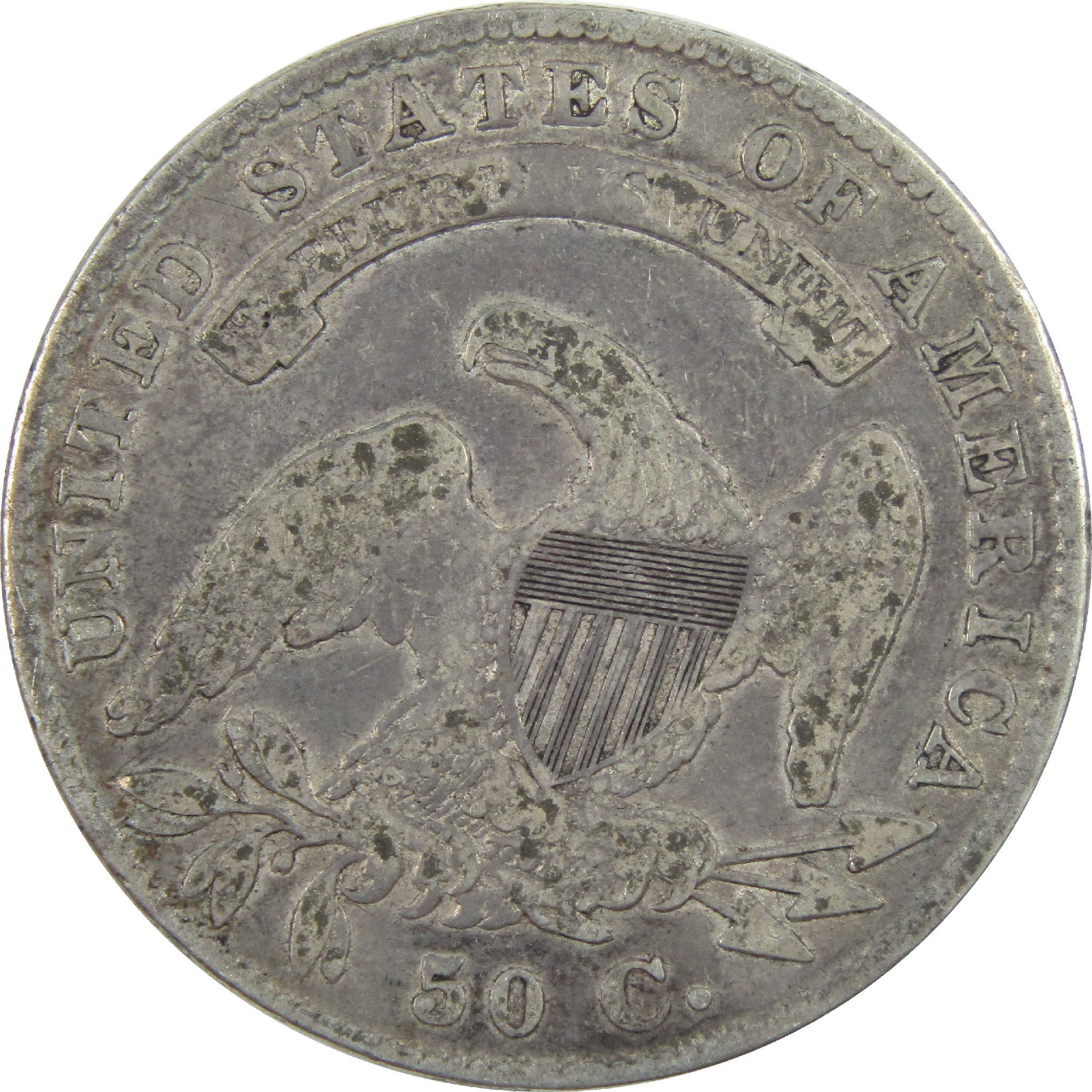 1835 Capped Bust Half Dollar F Fine Silver 50c Coin SKU:I11742
