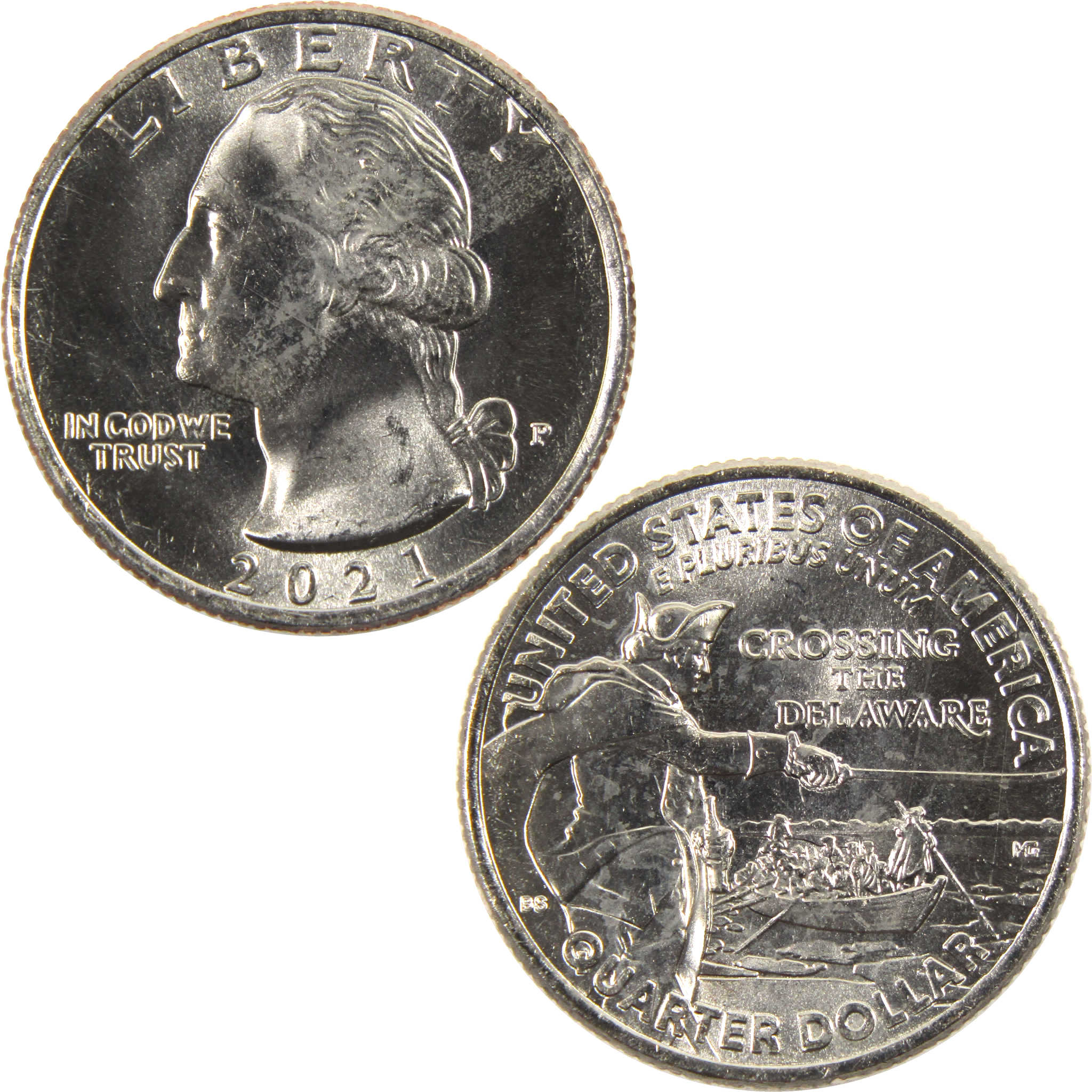 2021 P Washington Crossing the Delaware Quarter Uncirculated Clad Coin