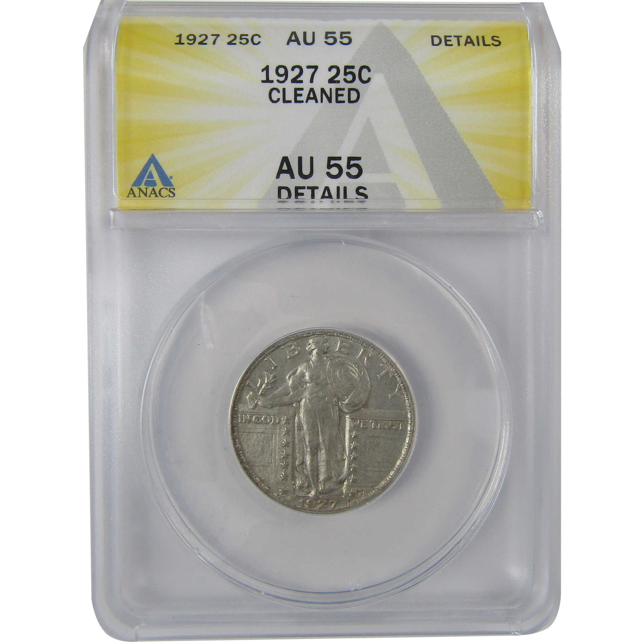 1927 Standing Liberty Quarter AU 55 Details ANACS Silver SKU:CPC1151