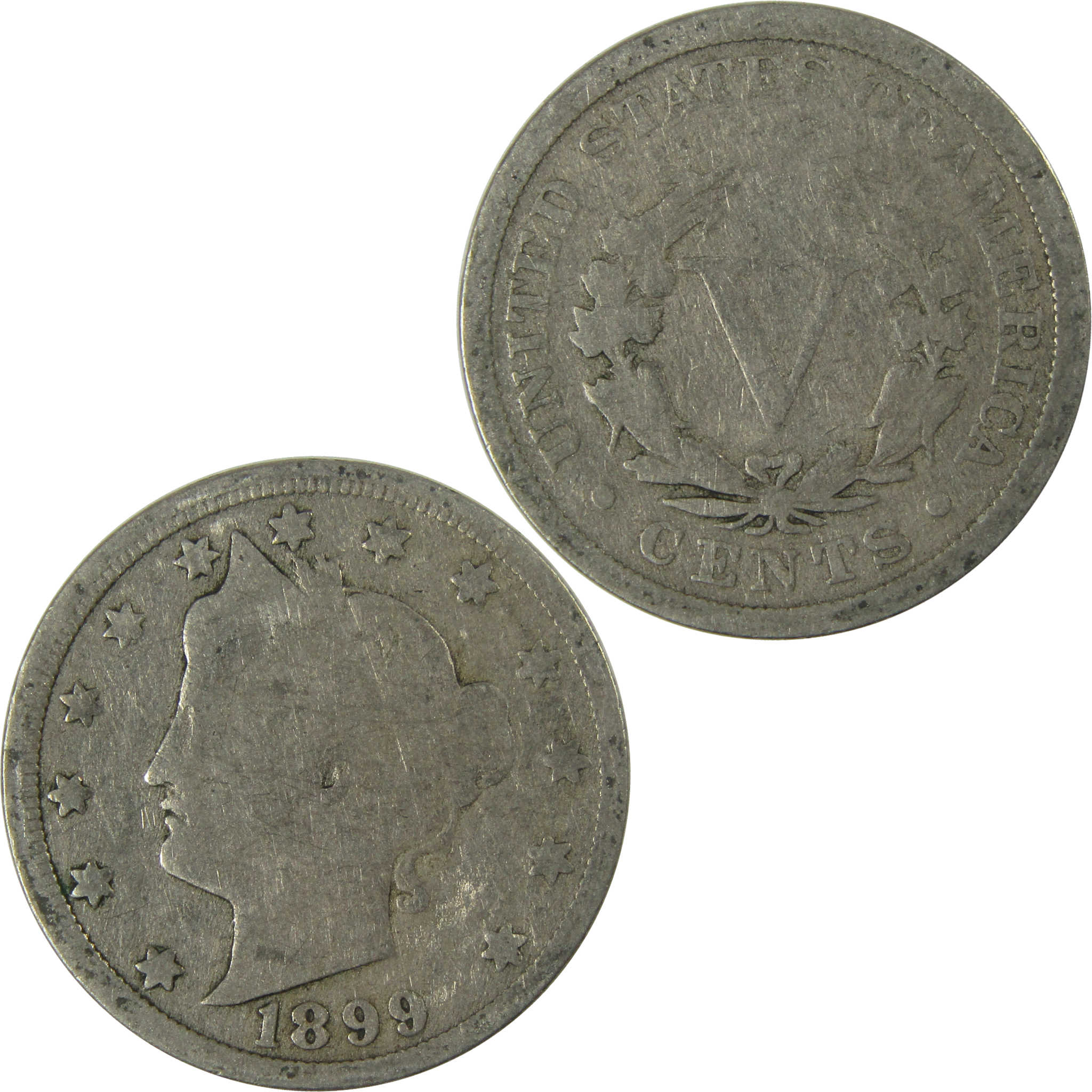 1899 Liberty Head V Nickel G Good 5c Coin Collectible SKU:I26741