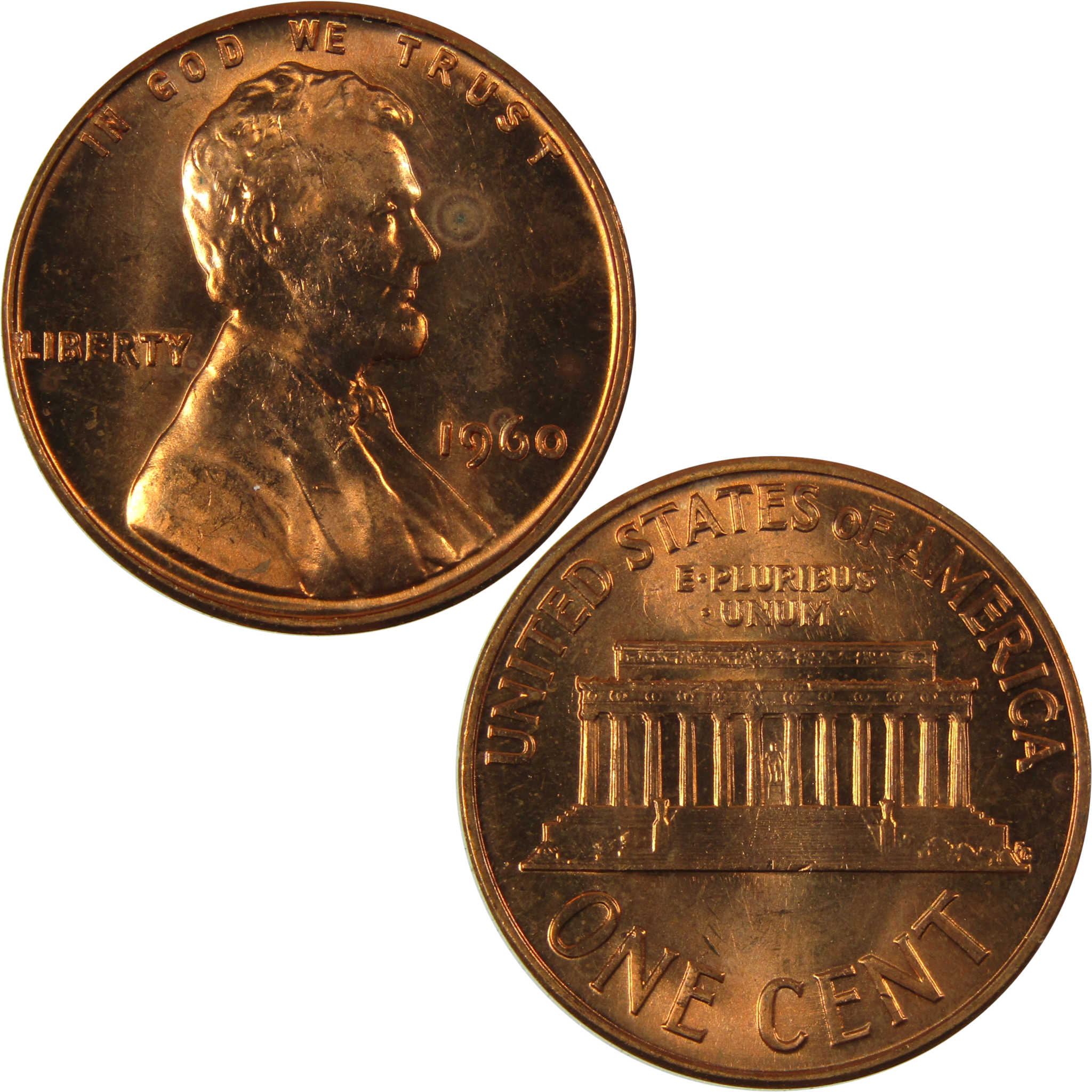 1960 Small Date Lincoln Memorial 1c Uncirculated Mint State SKU:I26572