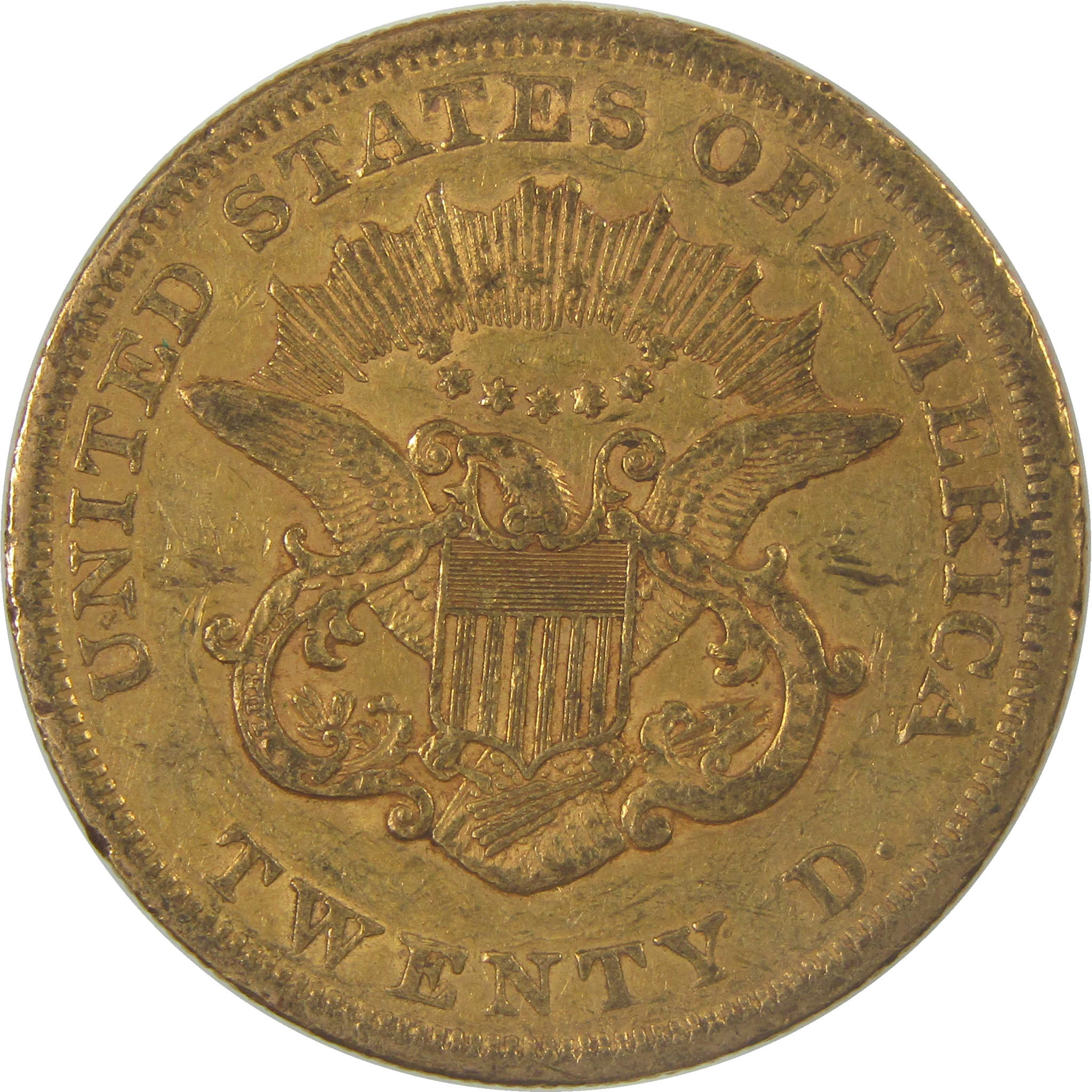 1857 Liberty Head Gold Double Eagle XF EF Extremely Fine $20 Coin