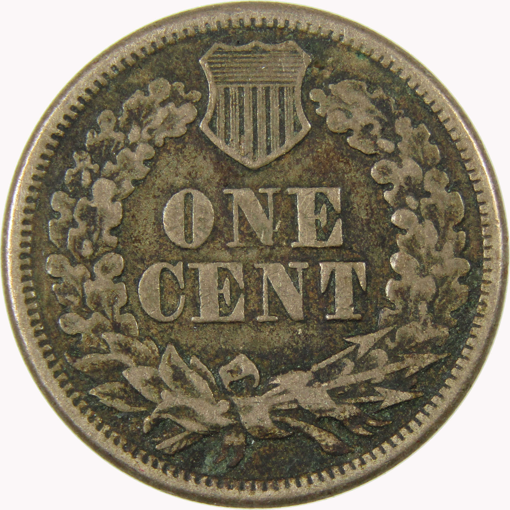 1863 Indian Head Cent F Fine Penny 1c Coin SKU:CP1110