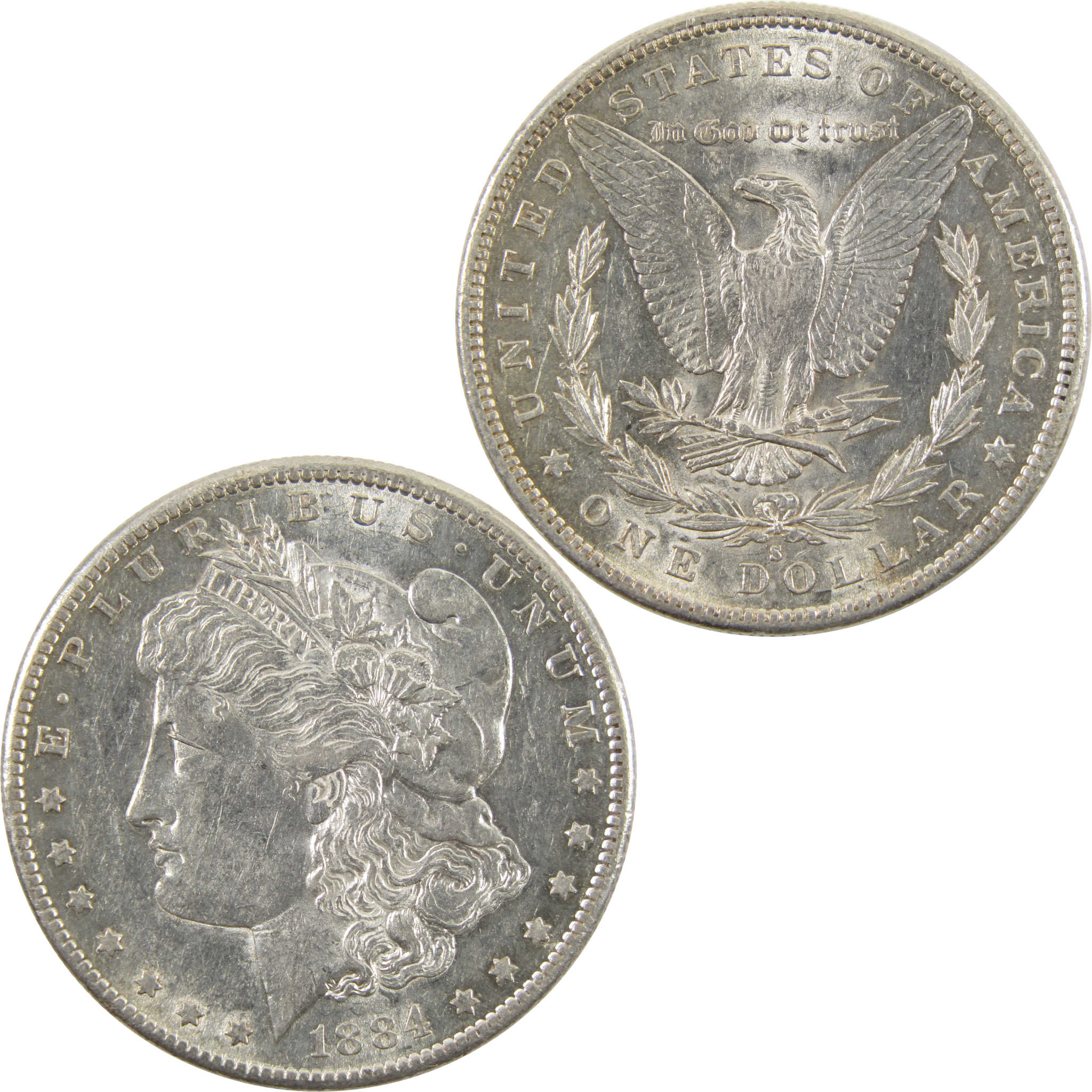 1884 S Morgan Dollar CH AU 90% Silver $1 Coin SKU:I10648 - Morgan coin - Morgan silver dollar - Morgan silver dollar for sale - Profile Coins &amp; Collectibles