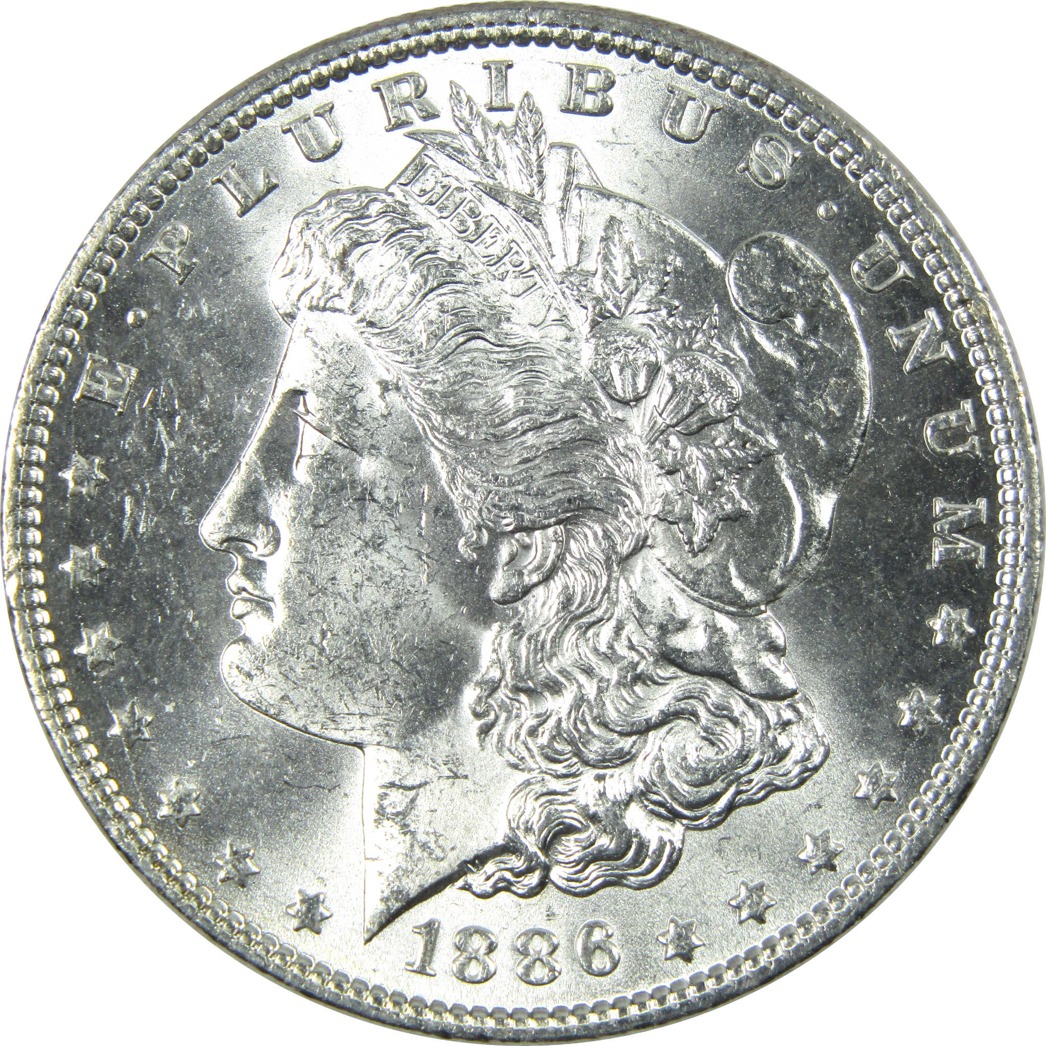 1886 Morgan Dollar Uncirculated Silver $1 Coin SKU:I14933 - Morgan coin - Morgan silver dollar - Morgan silver dollar for sale - Profile Coins &amp; Collectibles