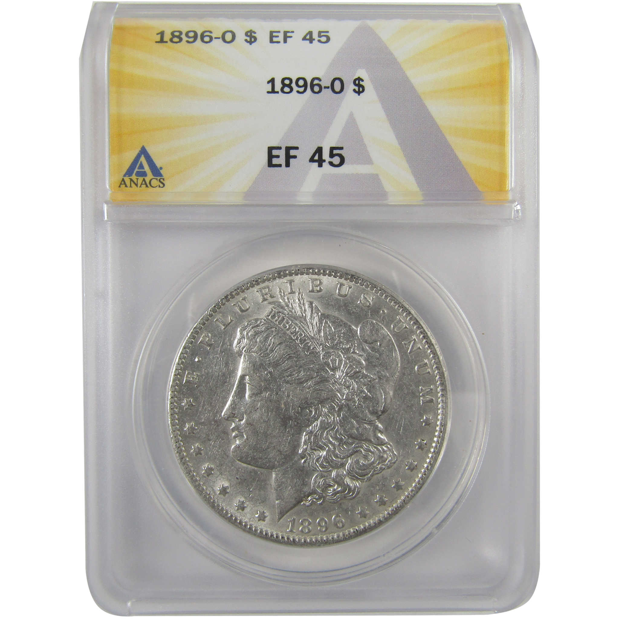 1896 O Morgan Dollar EF 45 ANACS Silver $1 Coin SKU:I19033 - Morgan coin - Morgan silver dollar - Morgan silver dollar for sale - Profile Coins &amp; Collectibles