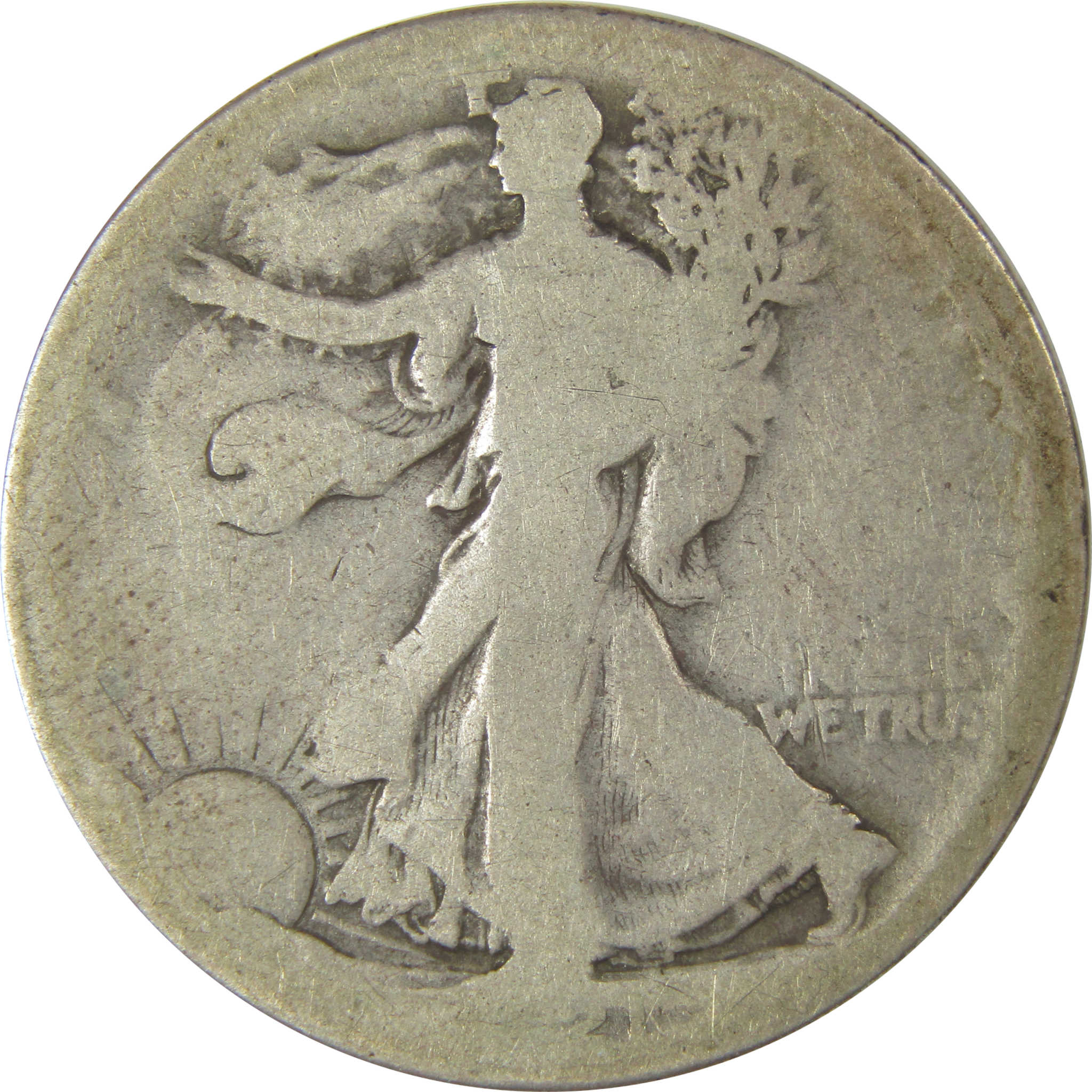 1921 S Liberty Walking Half Dollar AG About Good Silver SKU:I19294