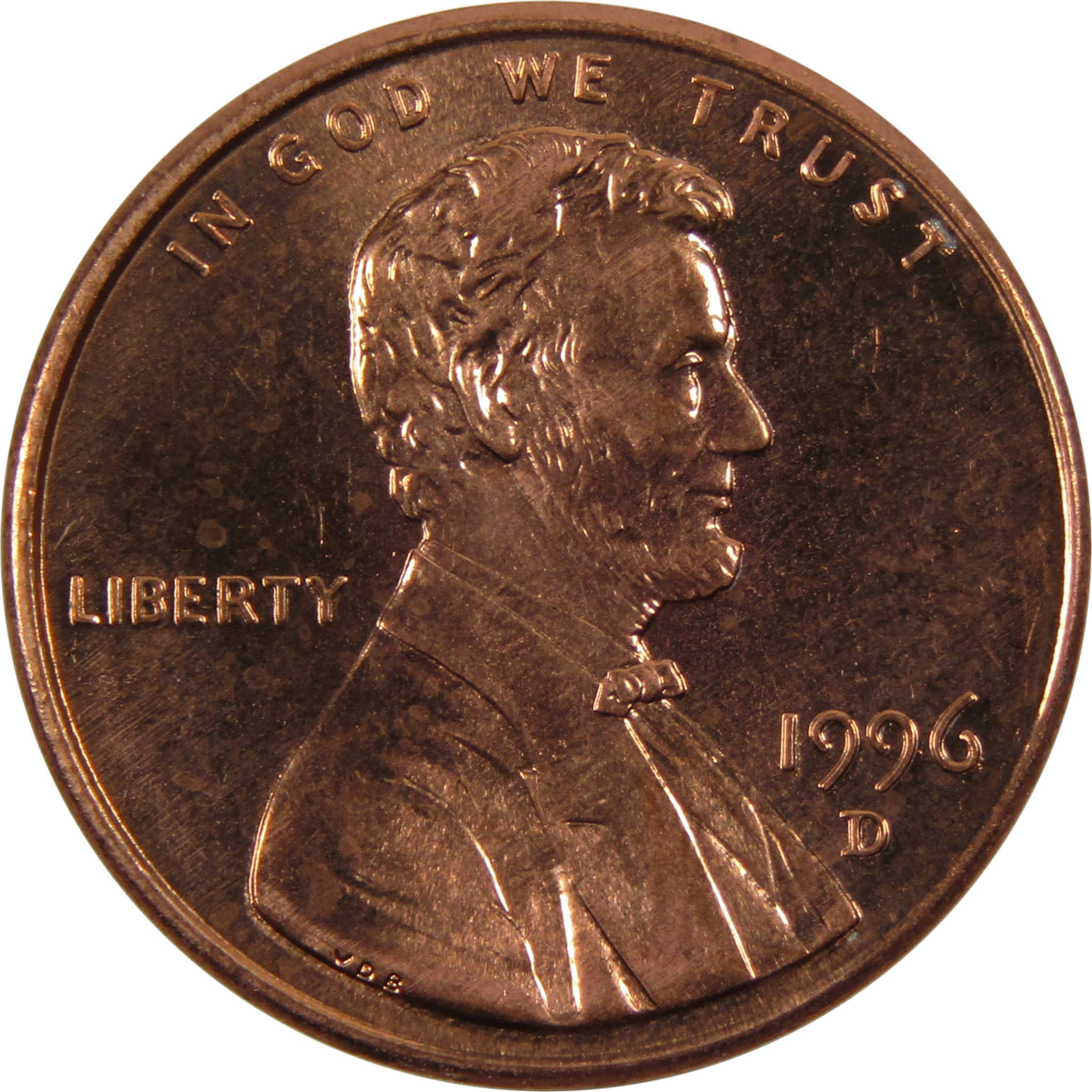 1996 D Lincoln Memorial Cent BU Uncirculated Penny 1c Coin