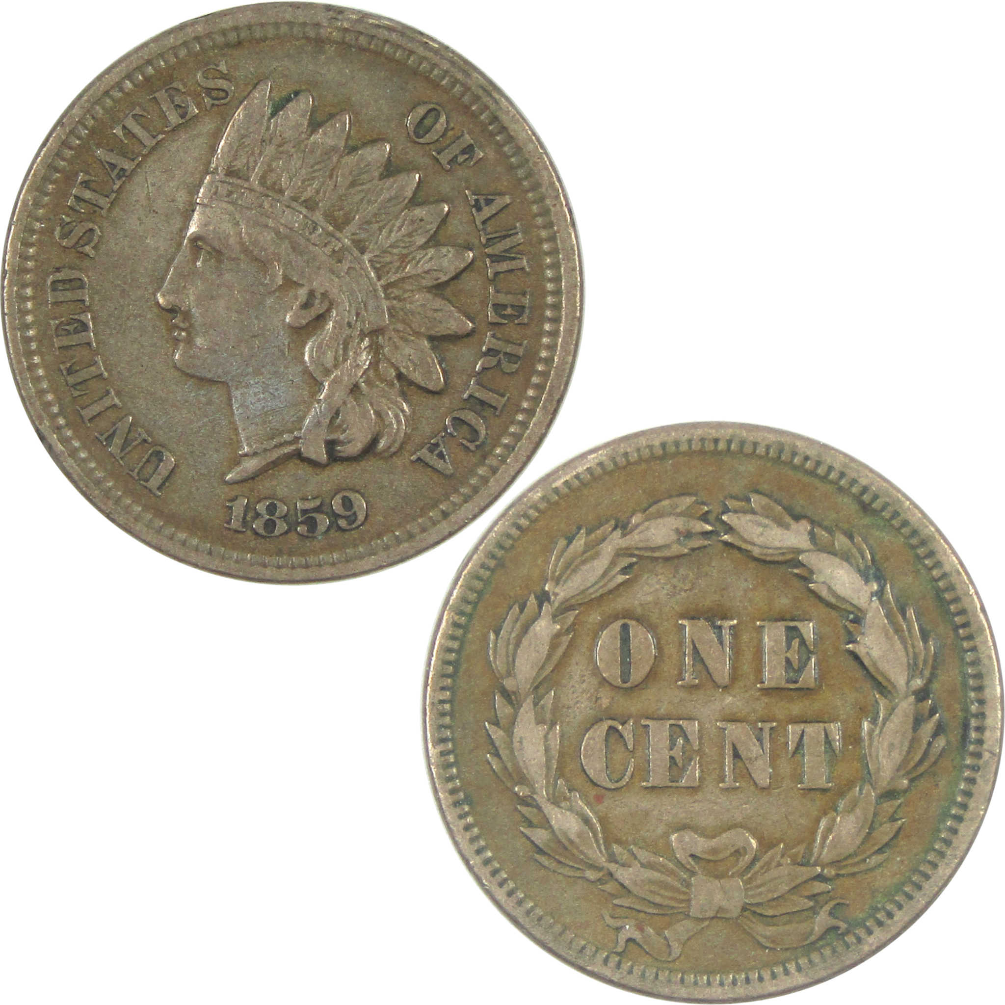 1859 Indian Head Cent VF Very Fine Copper-Nickel Penny 1c SKU:I15535