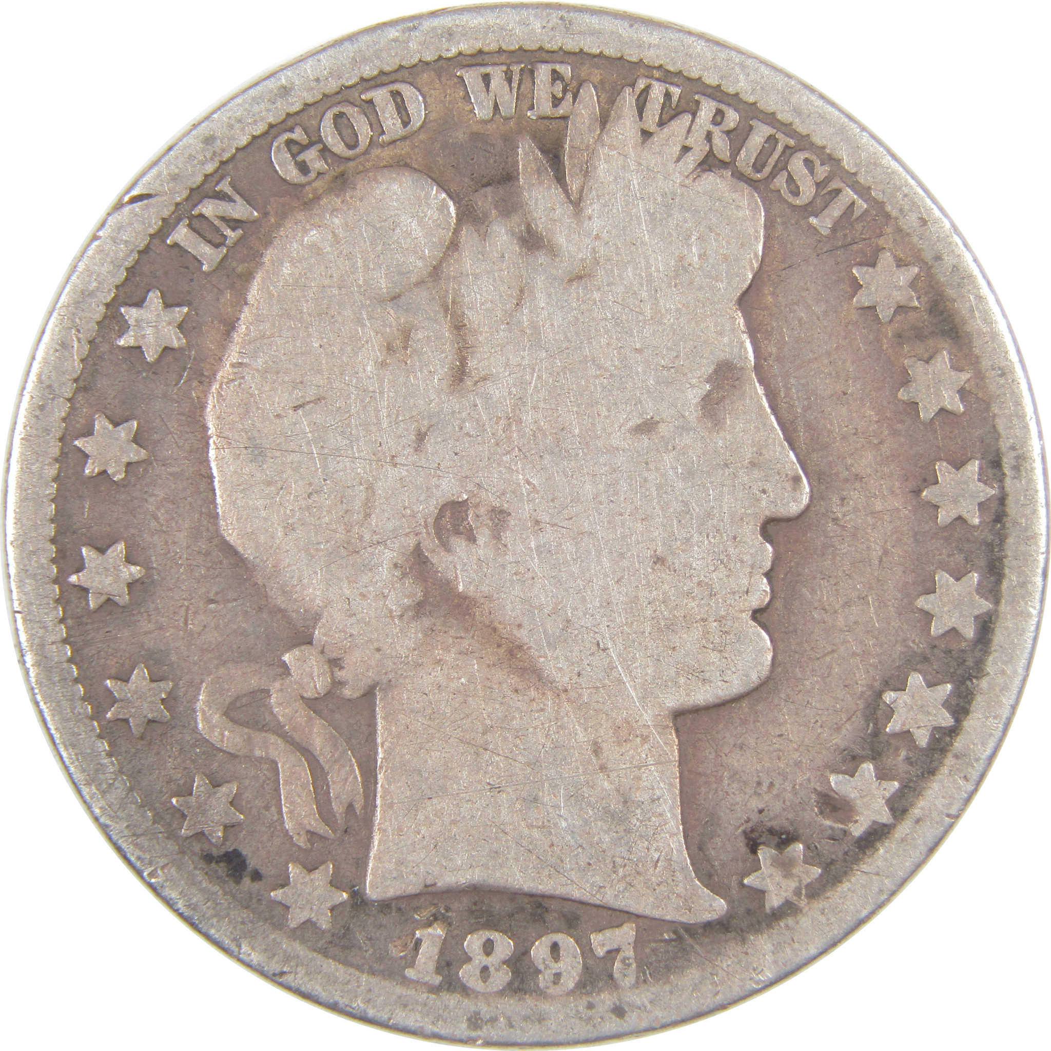 1897 O Barber Half Dollar AG About Good Silver 50c Coin SKU:I16795