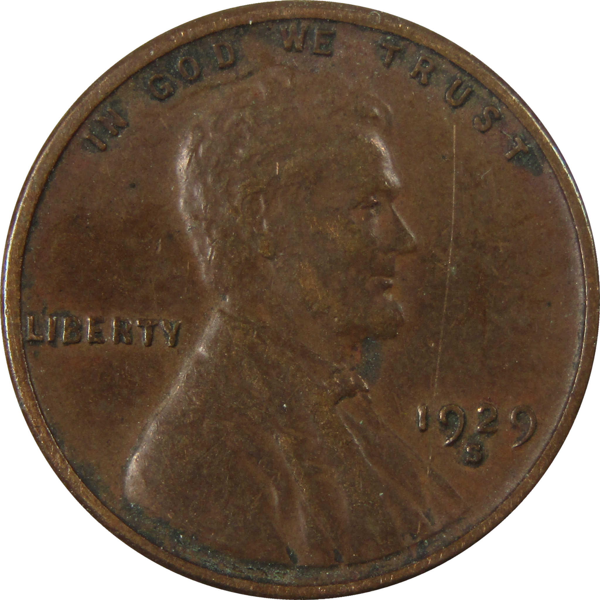1929 S Lincoln Wheat Cent VF Very Fine Penny 1c Coin SKU:I27207