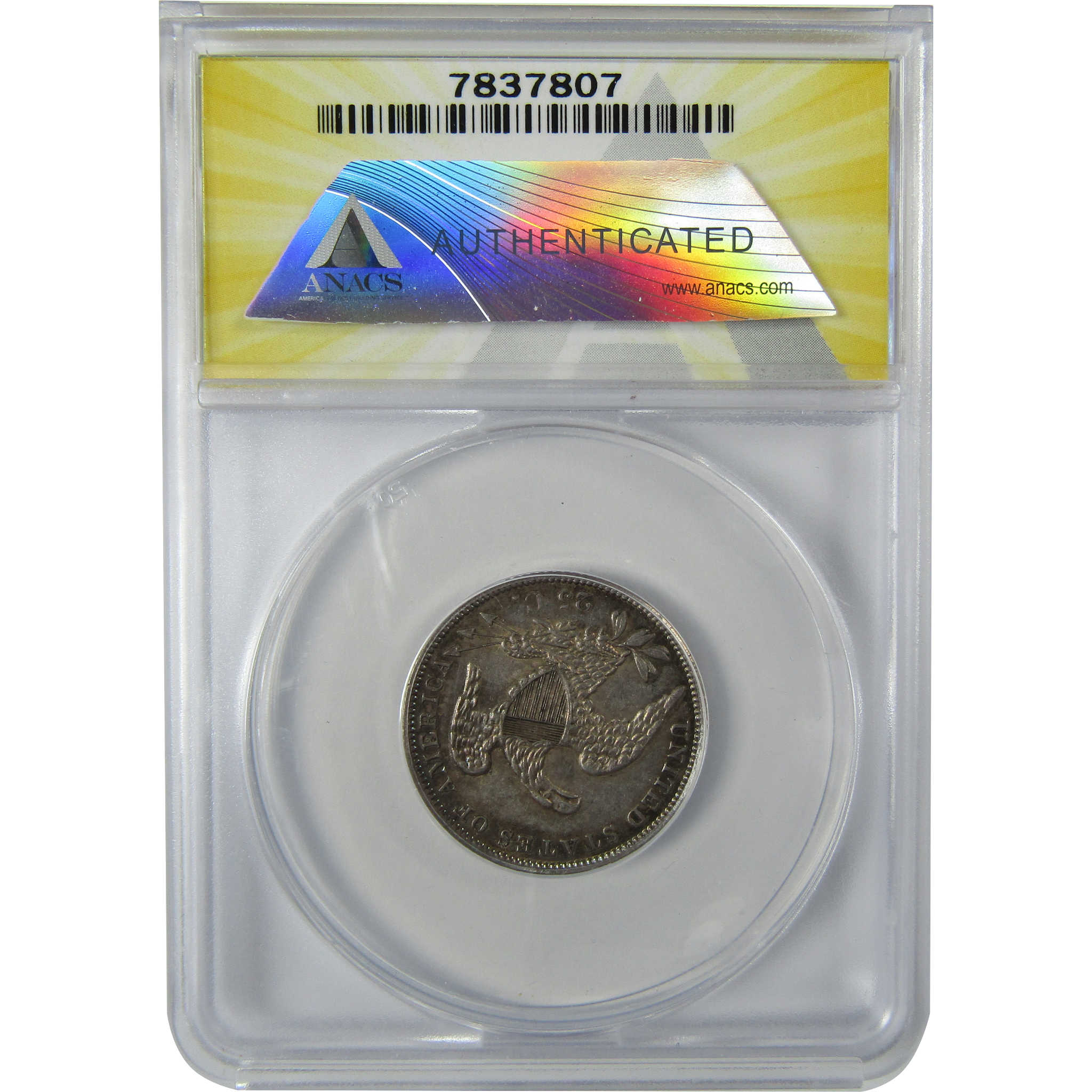 1838 B-1 Capped Bust Silver Quarter MS 60 ANACS Uncirculated SKU:CP571
