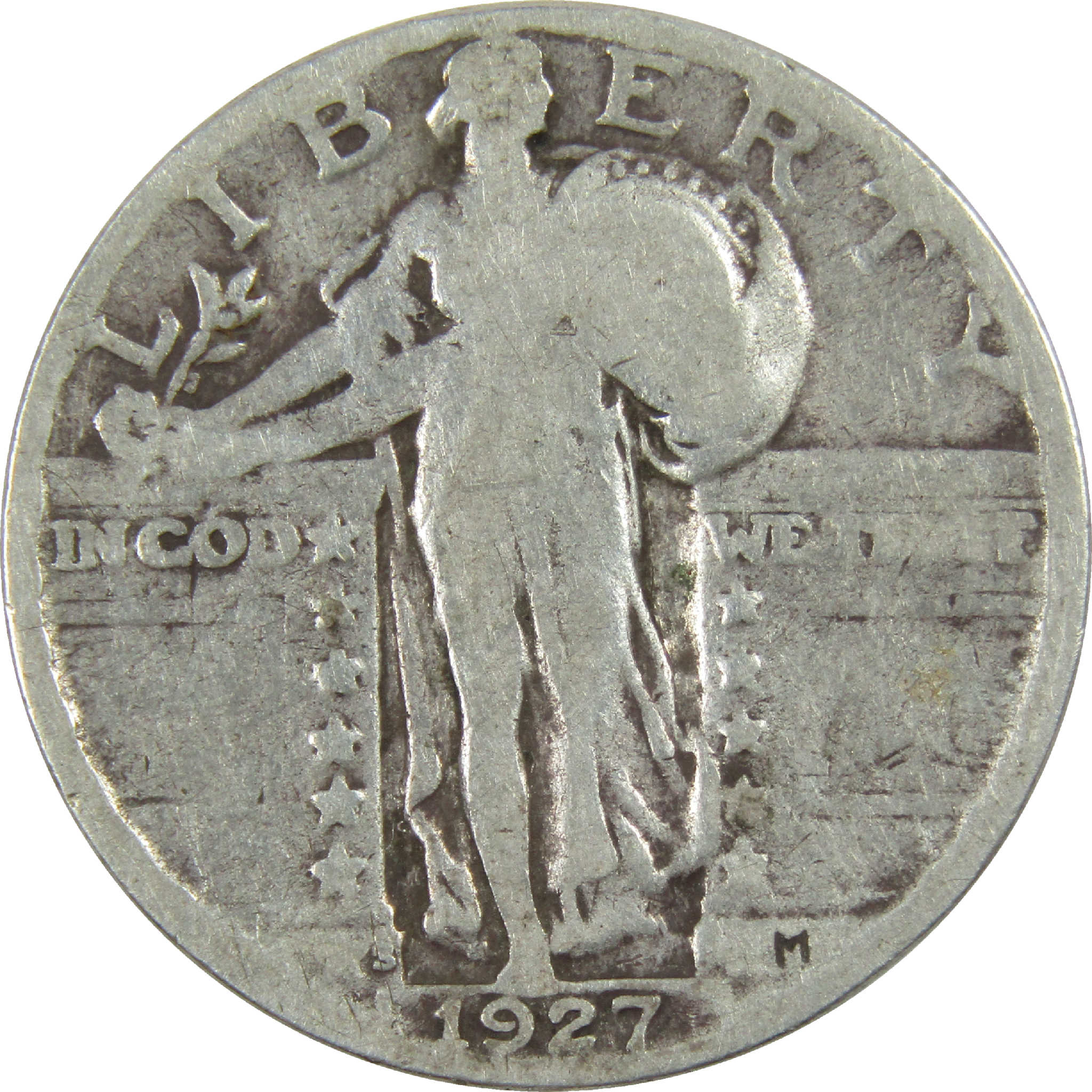 1927 S Standing Liberty Quarter AG About Good Silver 25c SKU:I12292