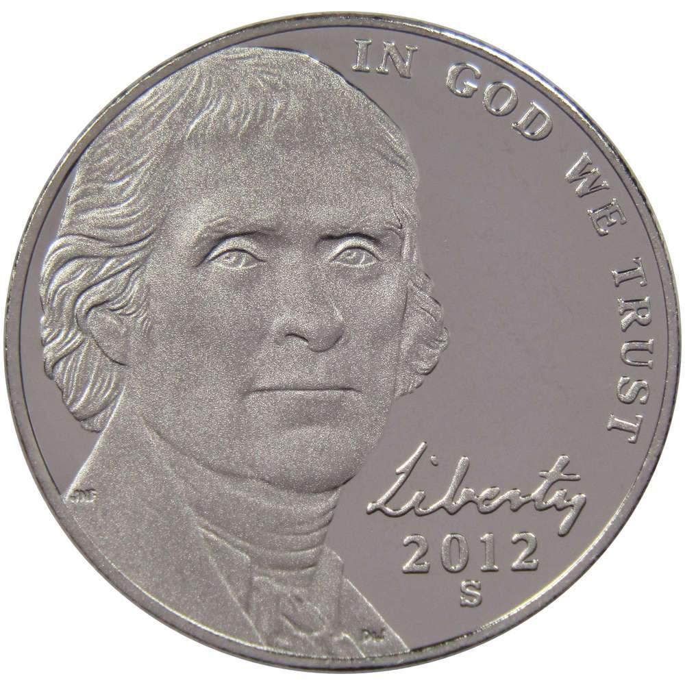2012 S Jefferson Nickel Proof 5c Coin Collectible