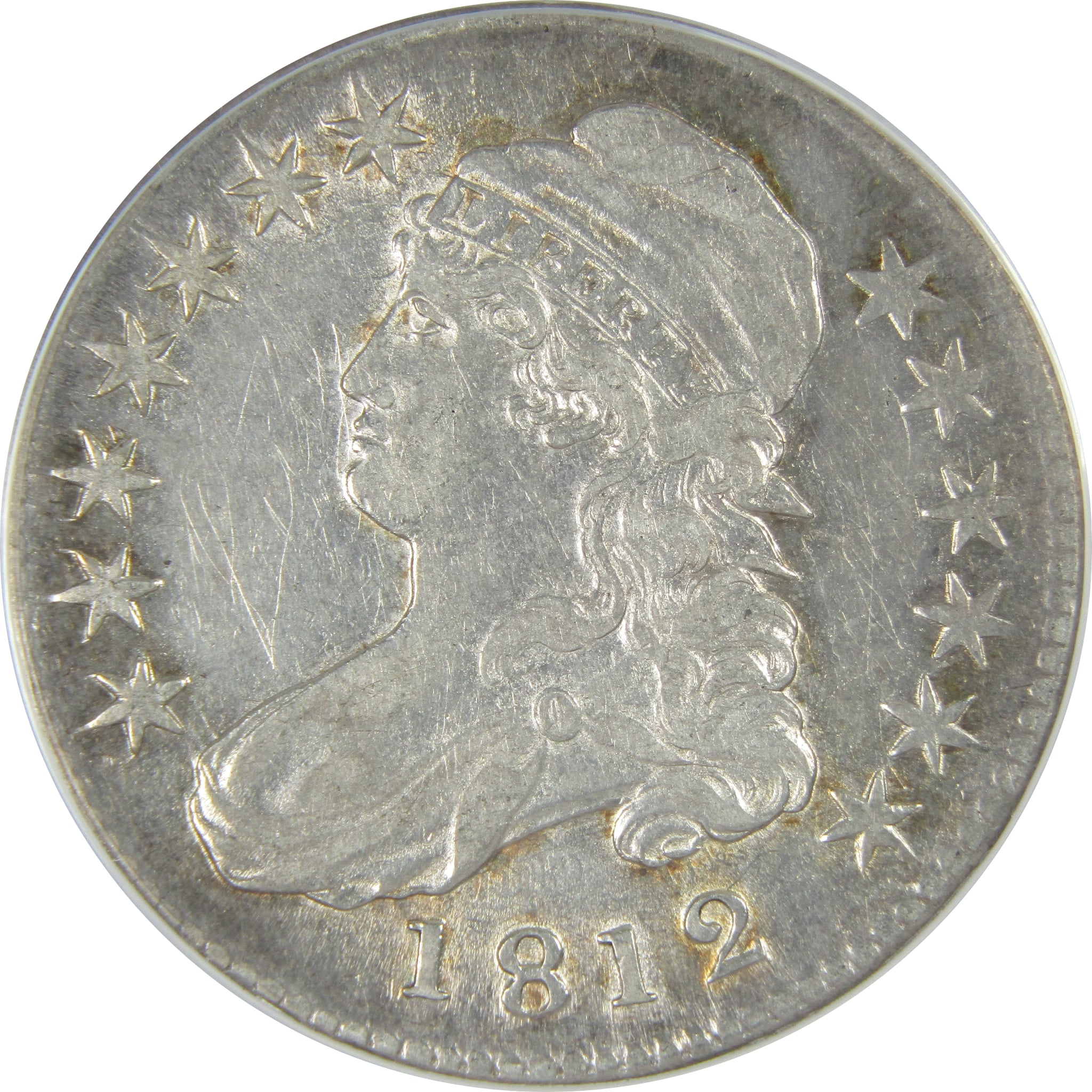 1812 Capped Bust Half Dollar EF 45 Details ANACS Silver 50c SKU:I16158