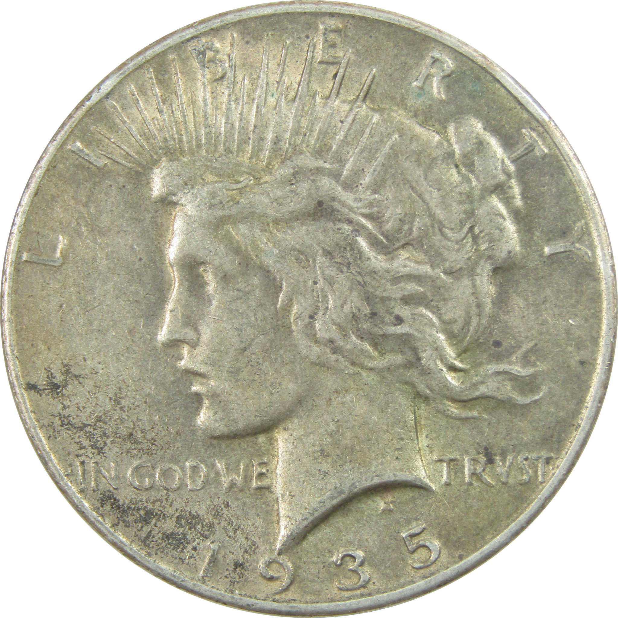 1935 Peace Dollar XF EF Extremely Fine Silver $1 Coin SKU:I16595