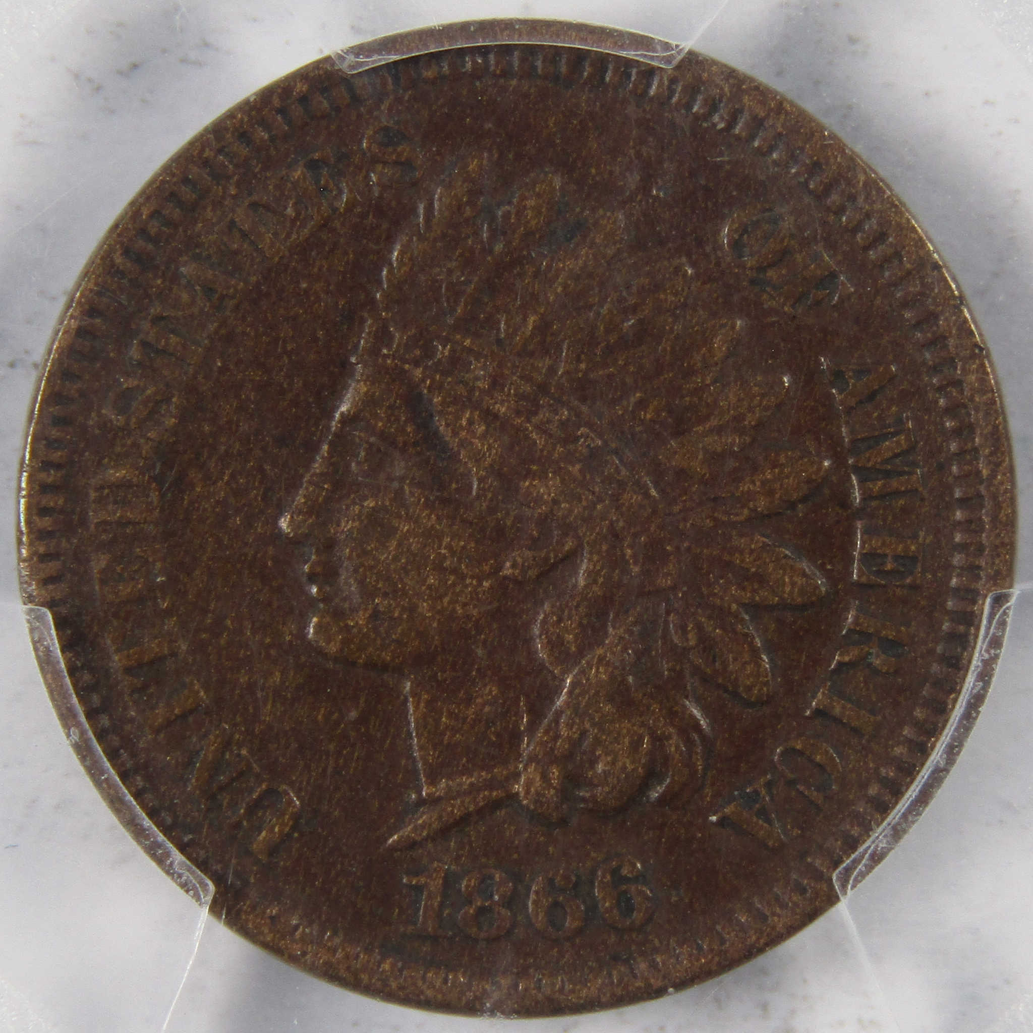 1866 Indian Head Cent VF 35 PCGS Penny 1c Coin SKU:I9879