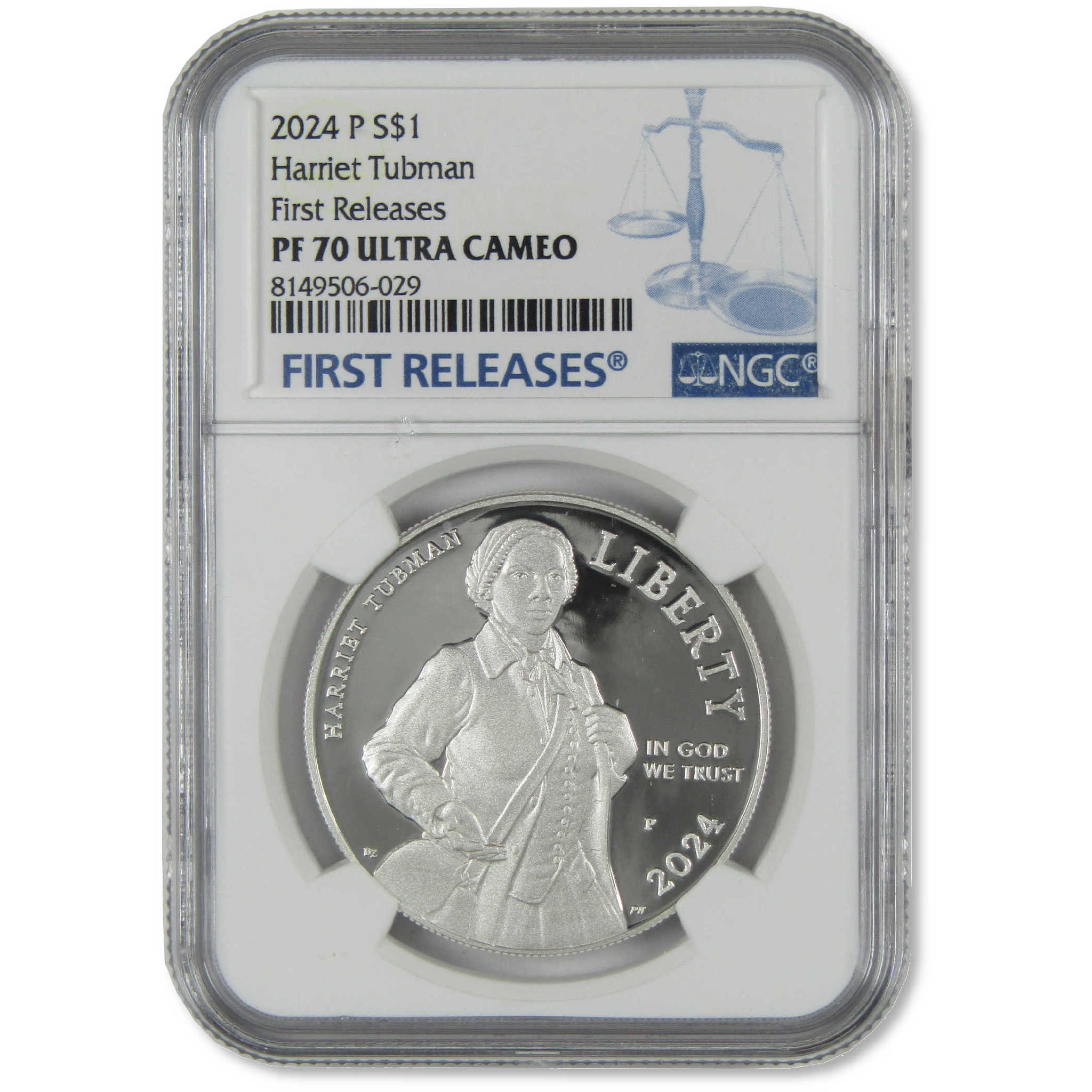 2024 P Harriet Tubman Commemorative Silver Dollar PF 70 UCAM NGC Proof