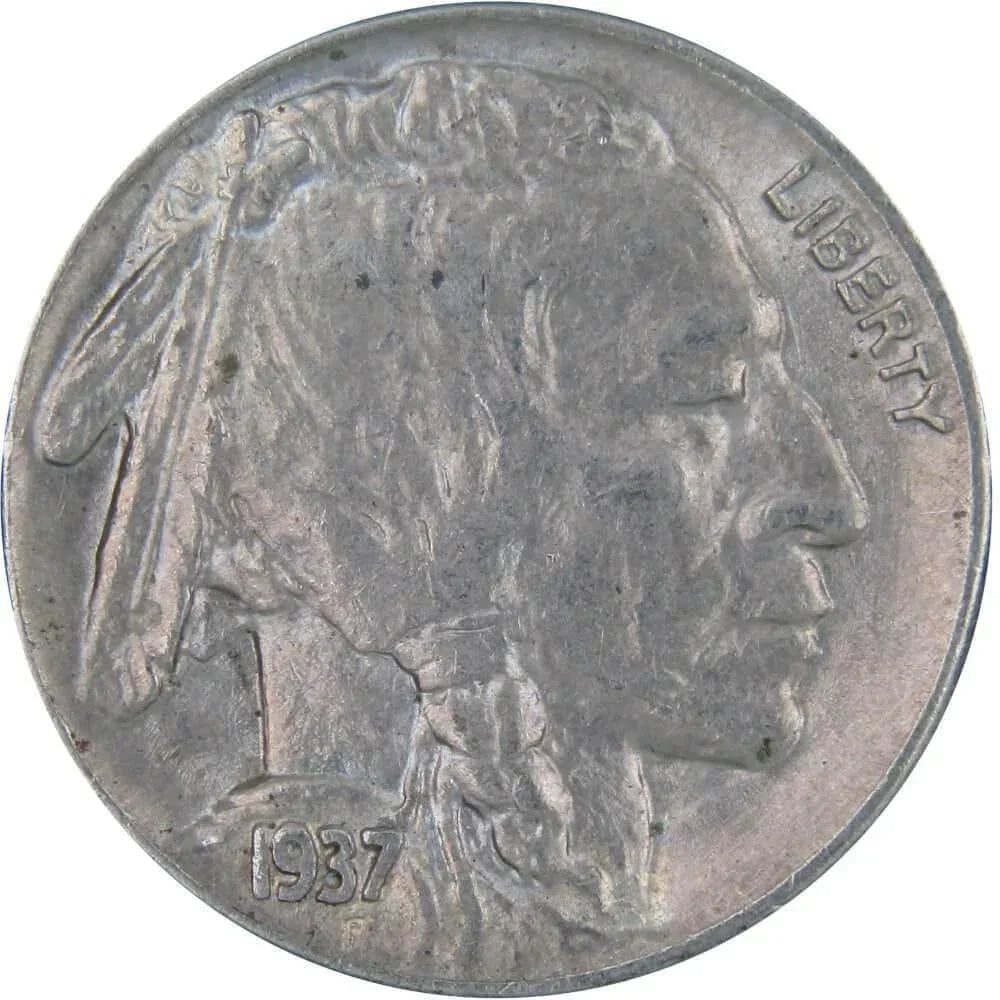 1937 Indian Head Buffalo Nickel XF EF Extremely Fine 5c Coin