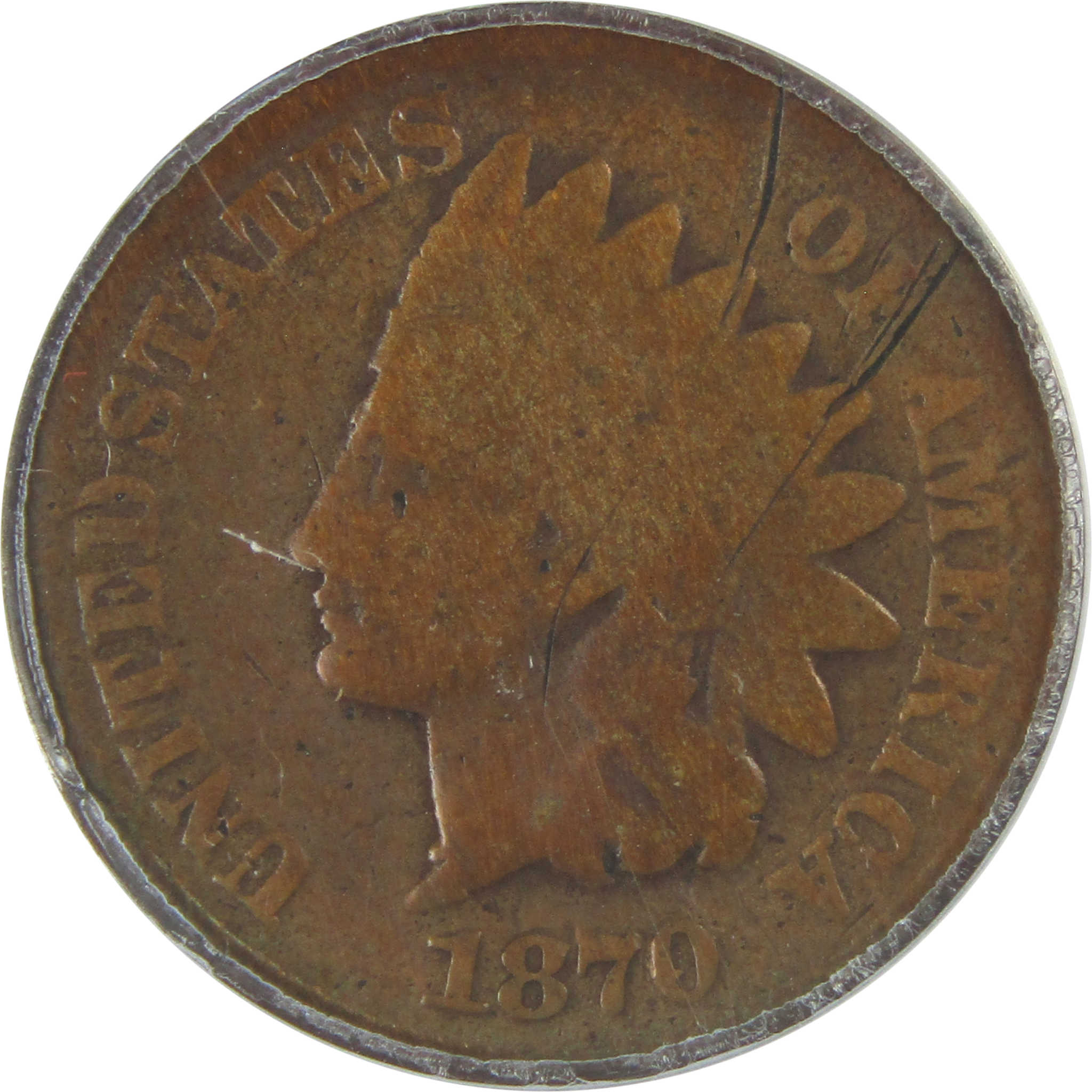 1870 Indian Head Cent G 4 Details ANACS Penny 1c Coin SKU:I16076