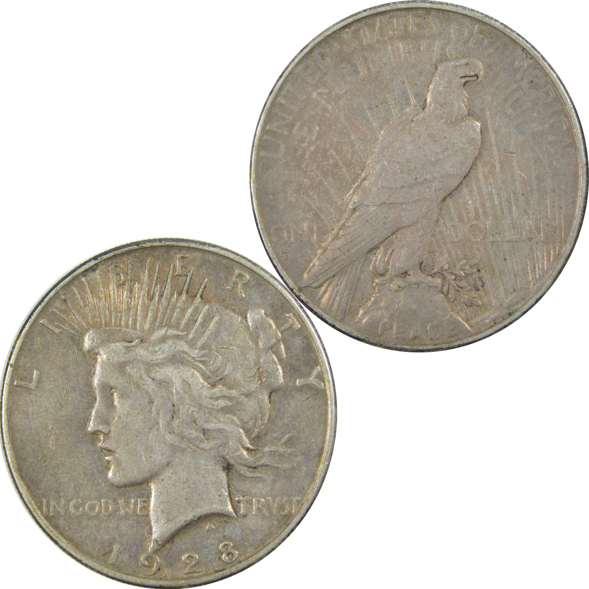 1928 S Peace Dollar XF EF Extremely Fine Silver $1 Coin SKU:I15464