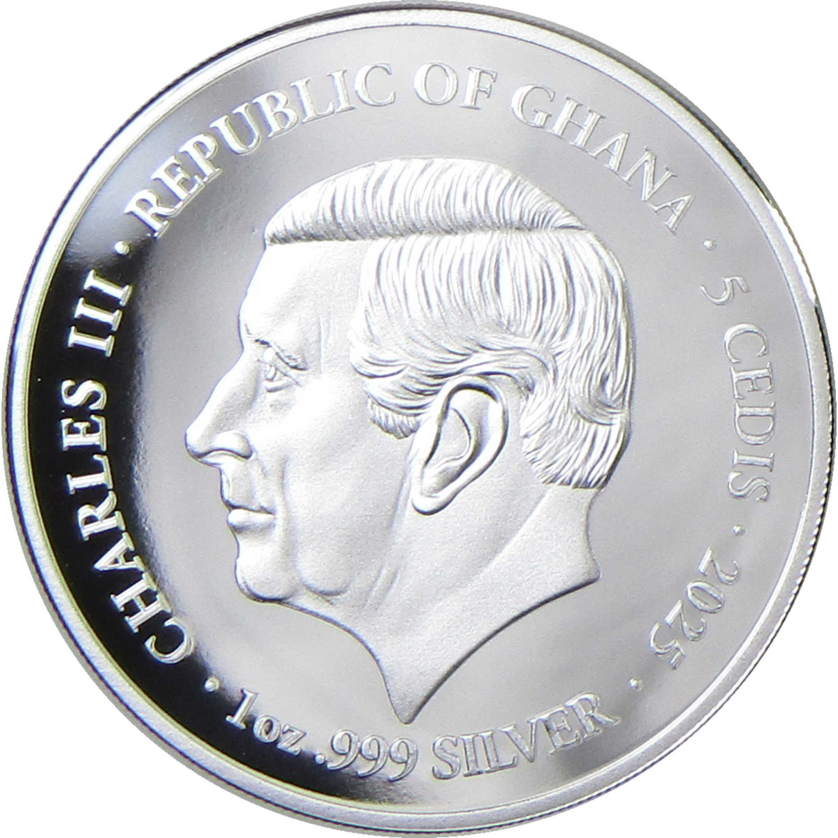 2025 Ghana 1 oz Silver Saint Mary the Virgin 5 Cedis Proof Coin COA
