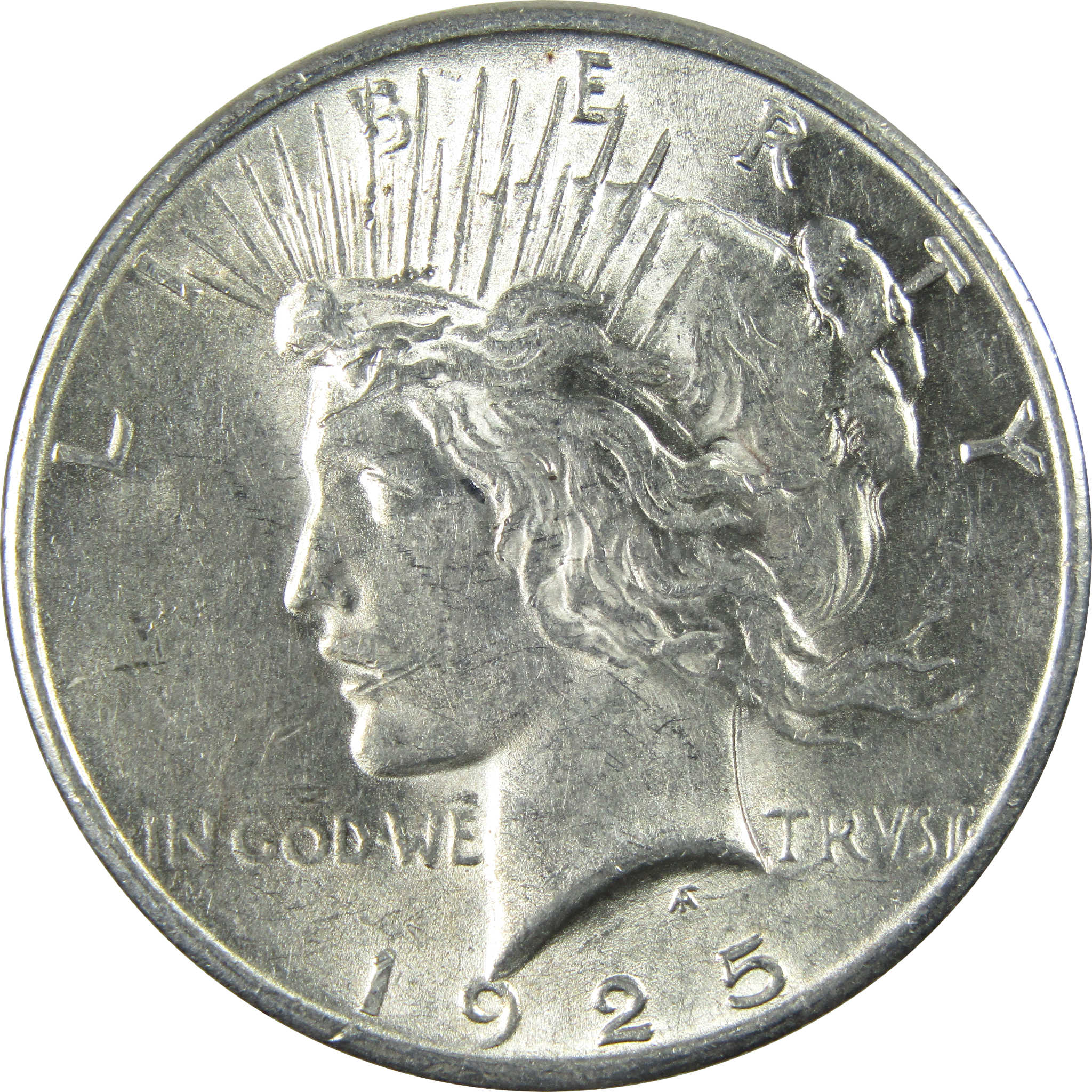 1925 Peace Dollar AU About Uncirculated Silver $1 Coin SKU:I15100