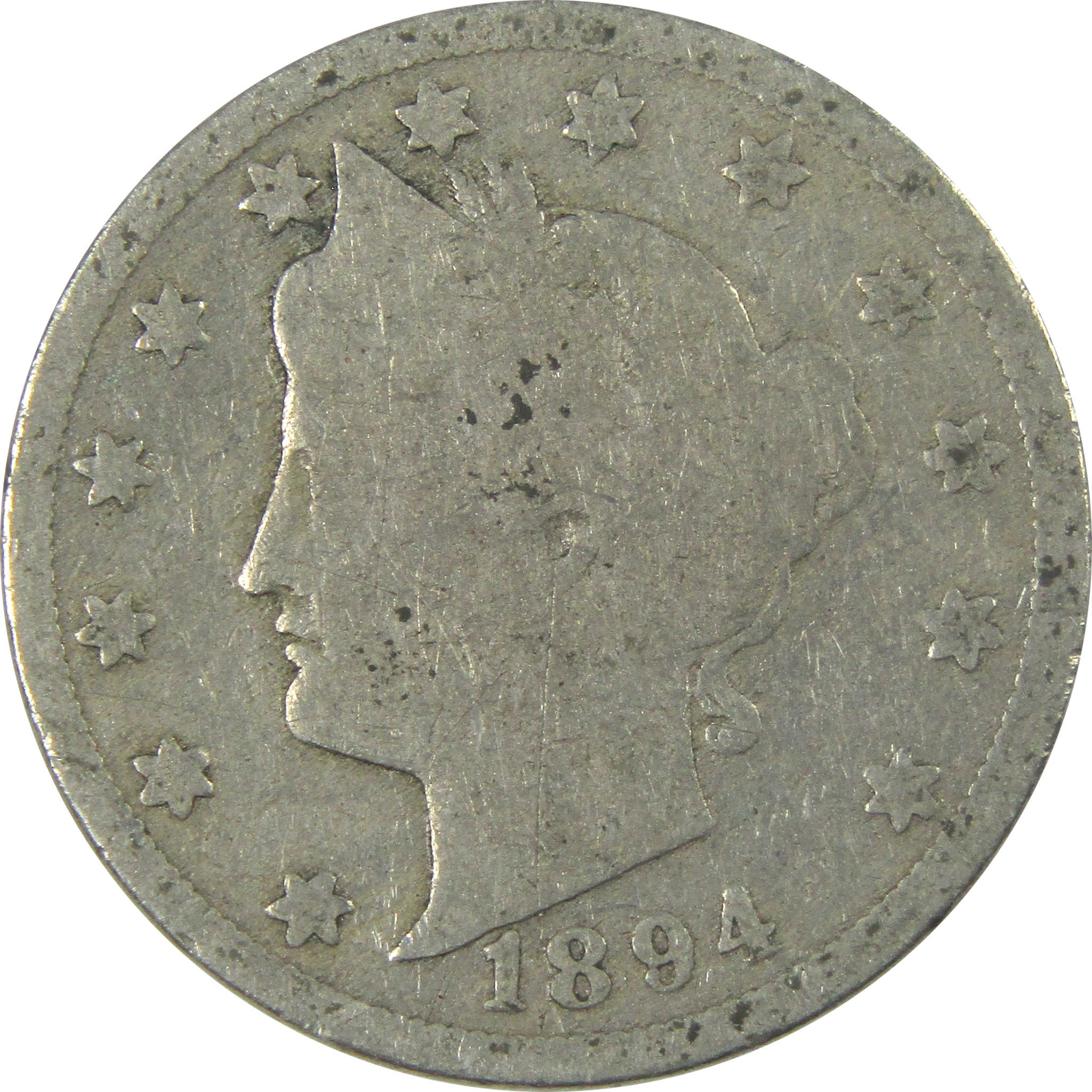 1894 Liberty Head V Nickel AG About Good 5c Coin SKU:I16493