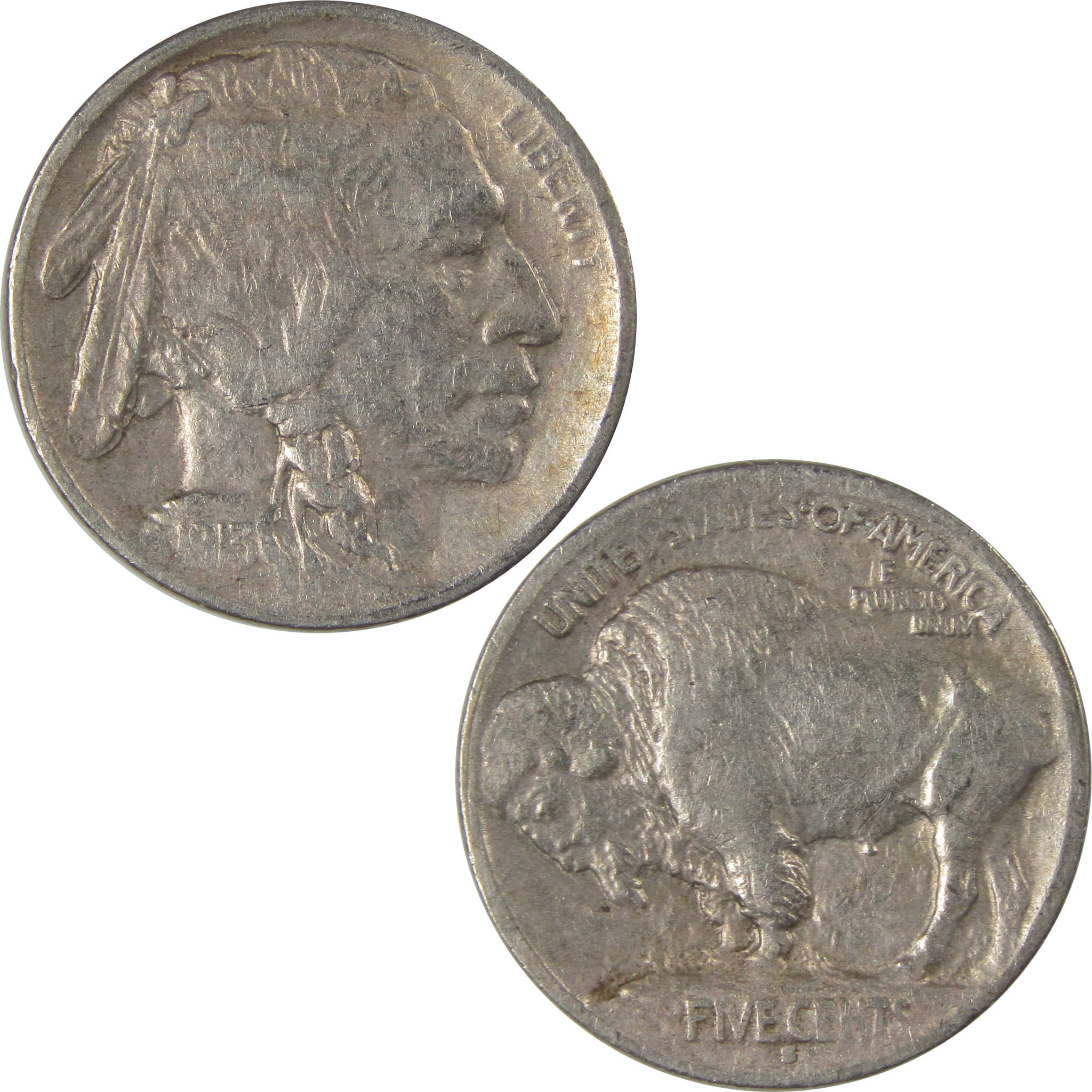 1913 S Type 1 Buffalo Nickel VF Very Fine Details 5c Coin SKU:I22880