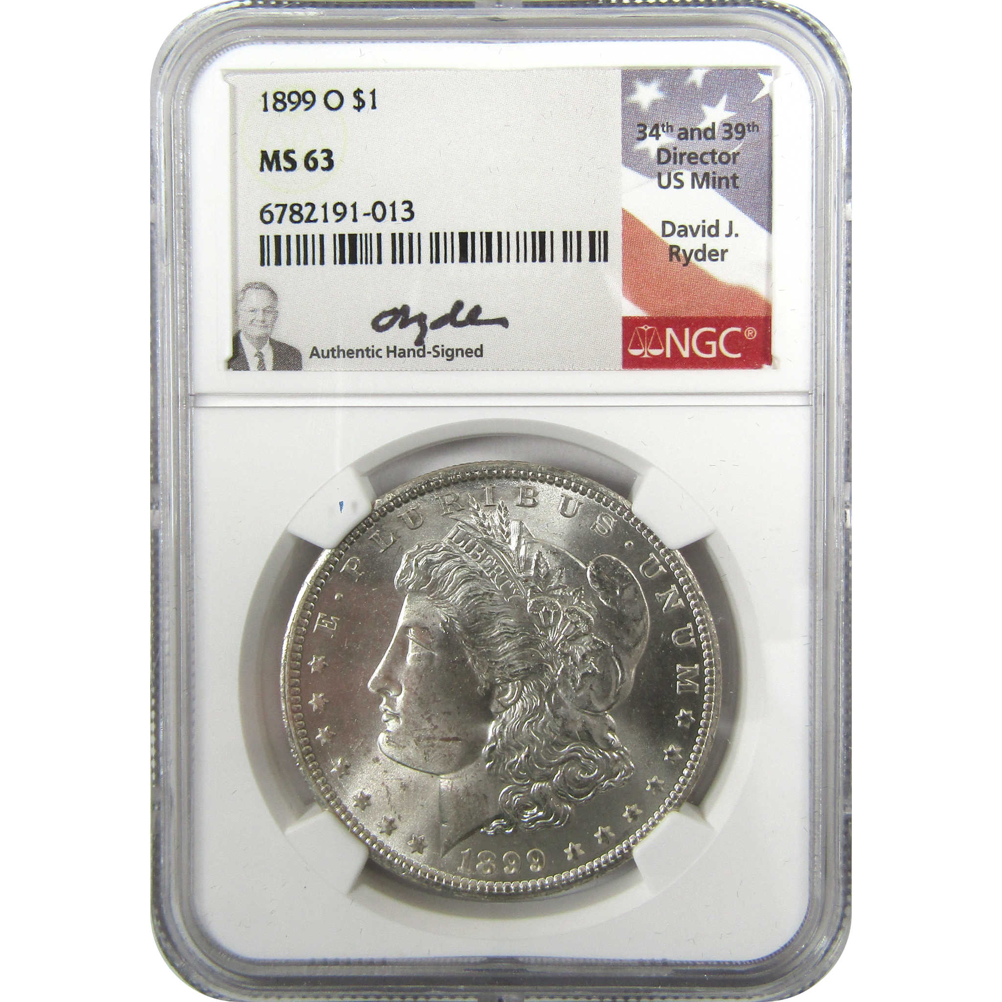 1899 O Morgan Silver Dollar MS 63 NGC Uncirculated Ryder SKU:CP1061