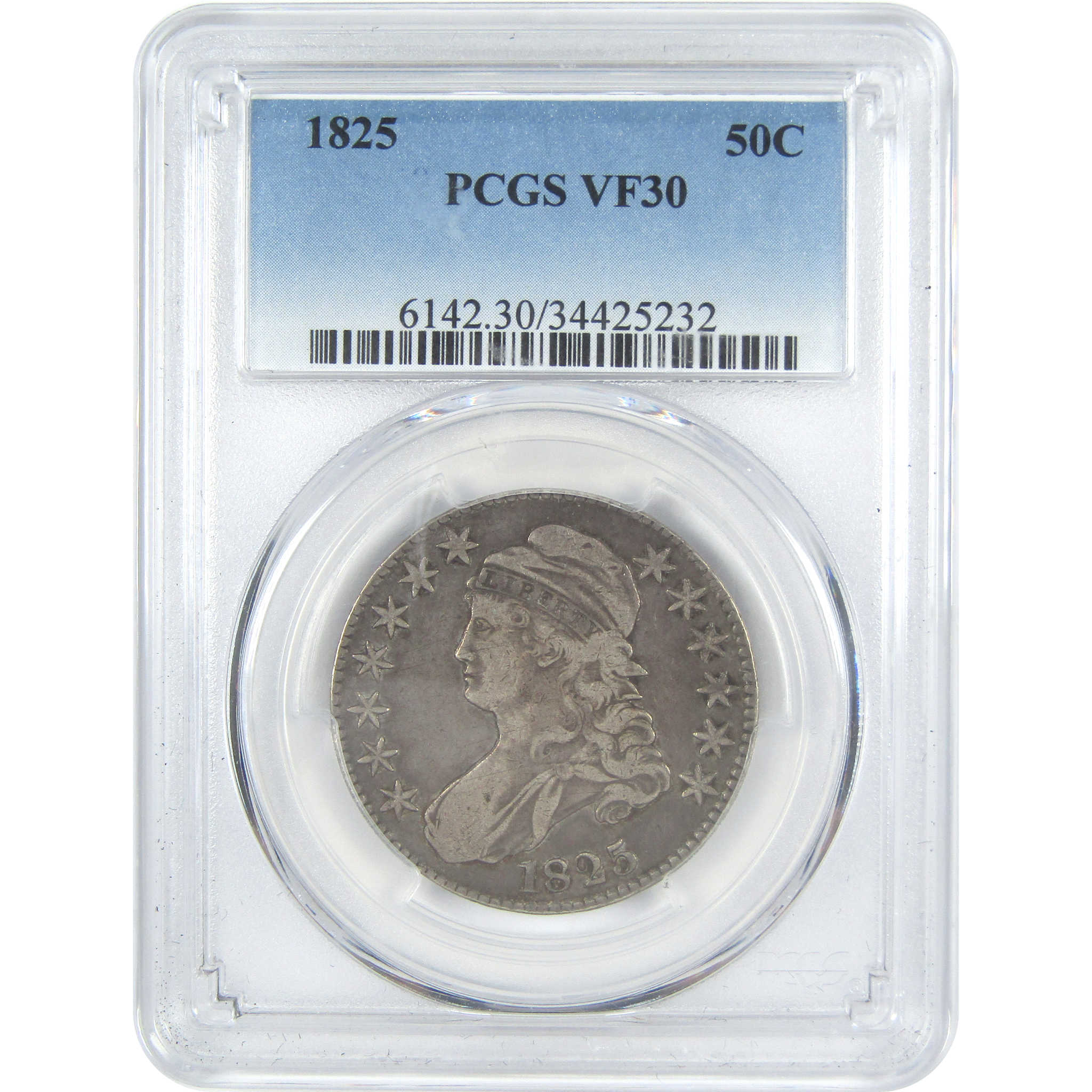 1825 Capped Bust Half Dollar VF 30 PCGS Silver 50c Coin SKU:I15388