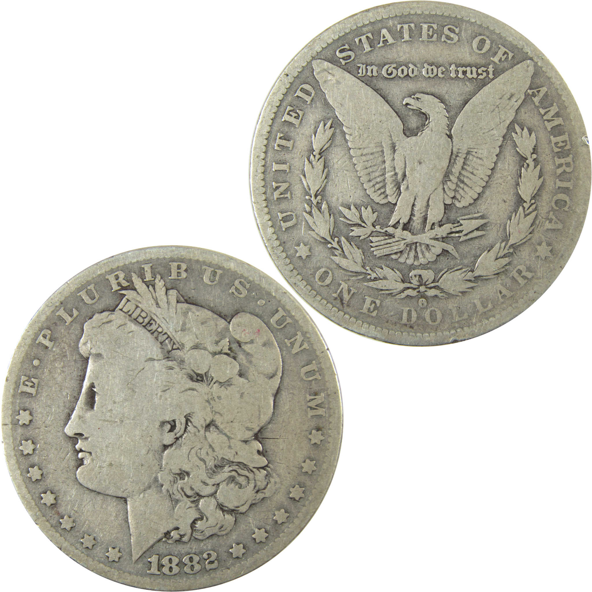 1882 O/S VAM-5 Broken Morgan Dollar VG Very Good Details SKU:CP1637