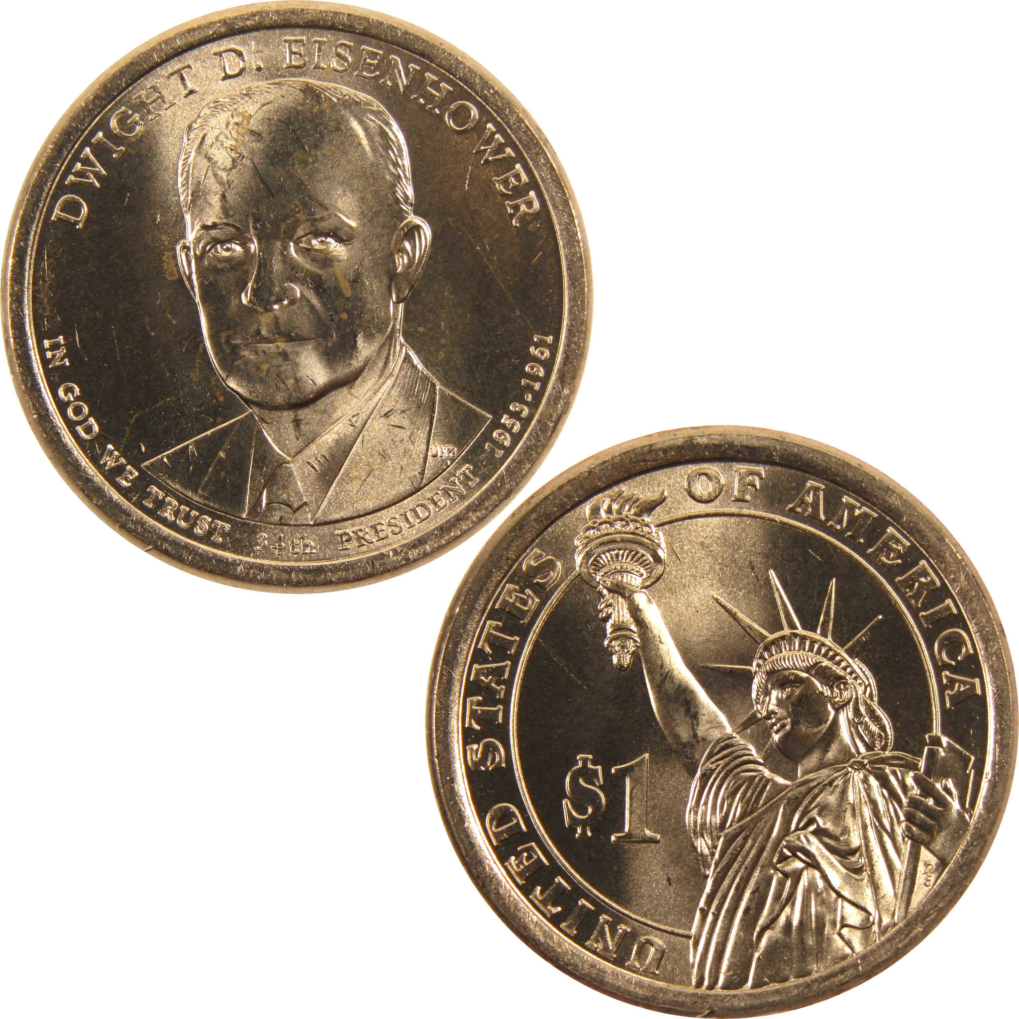 2015 P Dwight D Eisenhower Presidential Dollar BU Uncirculated $1 Coin