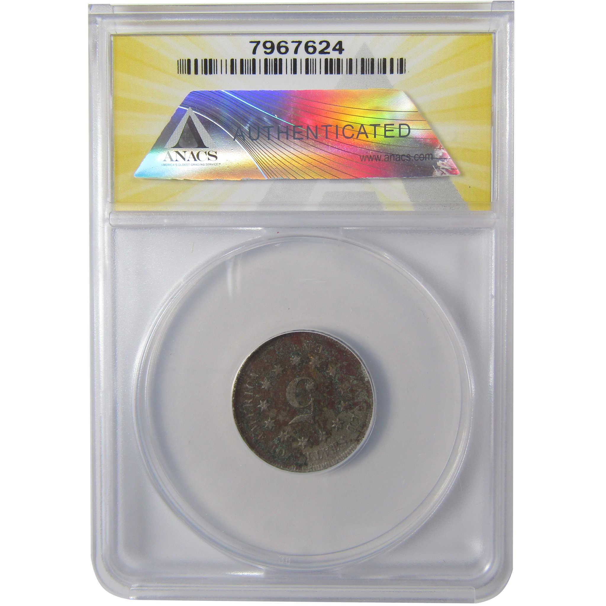 1868 Shield Nickel EF 40 Details ANACS 5c Coin SKU:I24471