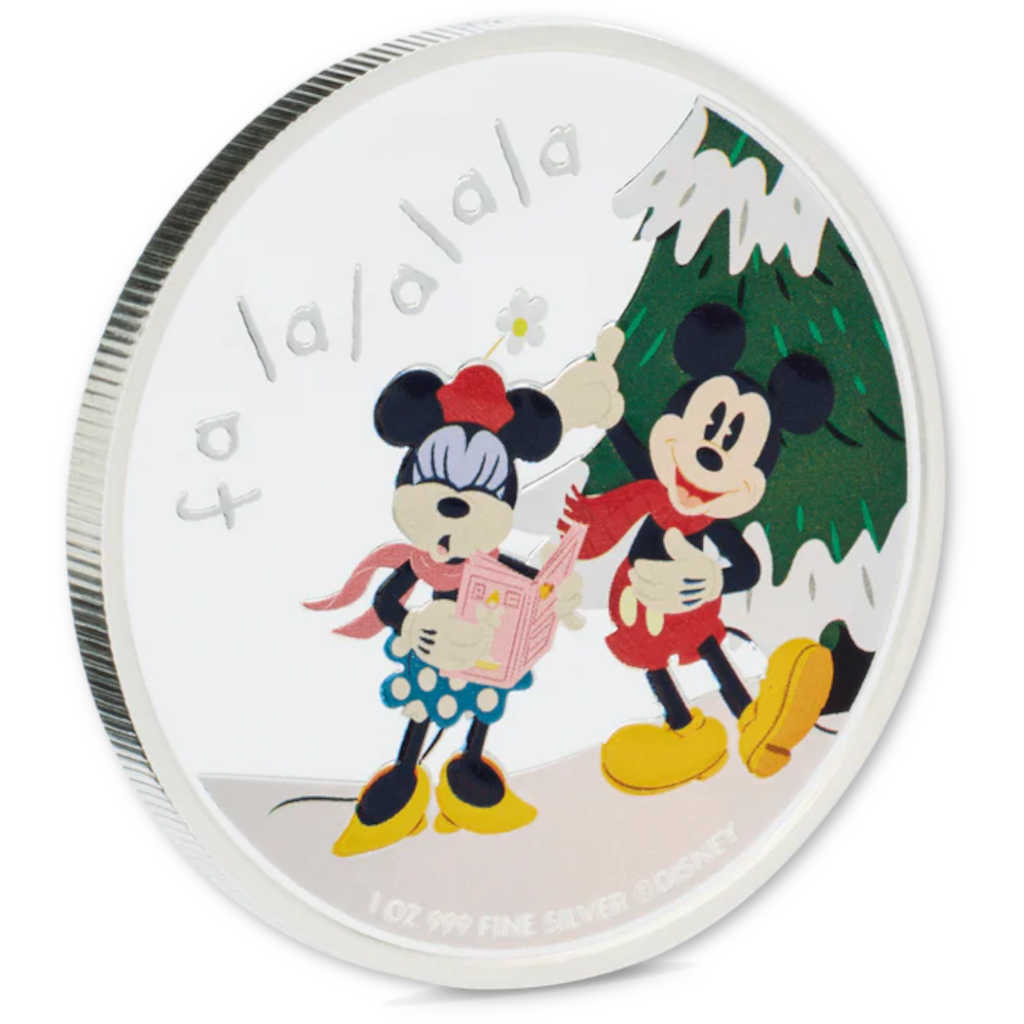 Disney Merry Christmas Mickey Mouse Silver $2 Coin Ornament SKU:OPC181