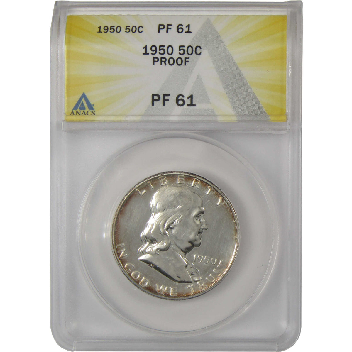 1950 Franklin Silver Half Dollar PF 61 ANACS Proof 50c Coin SKU:I28784