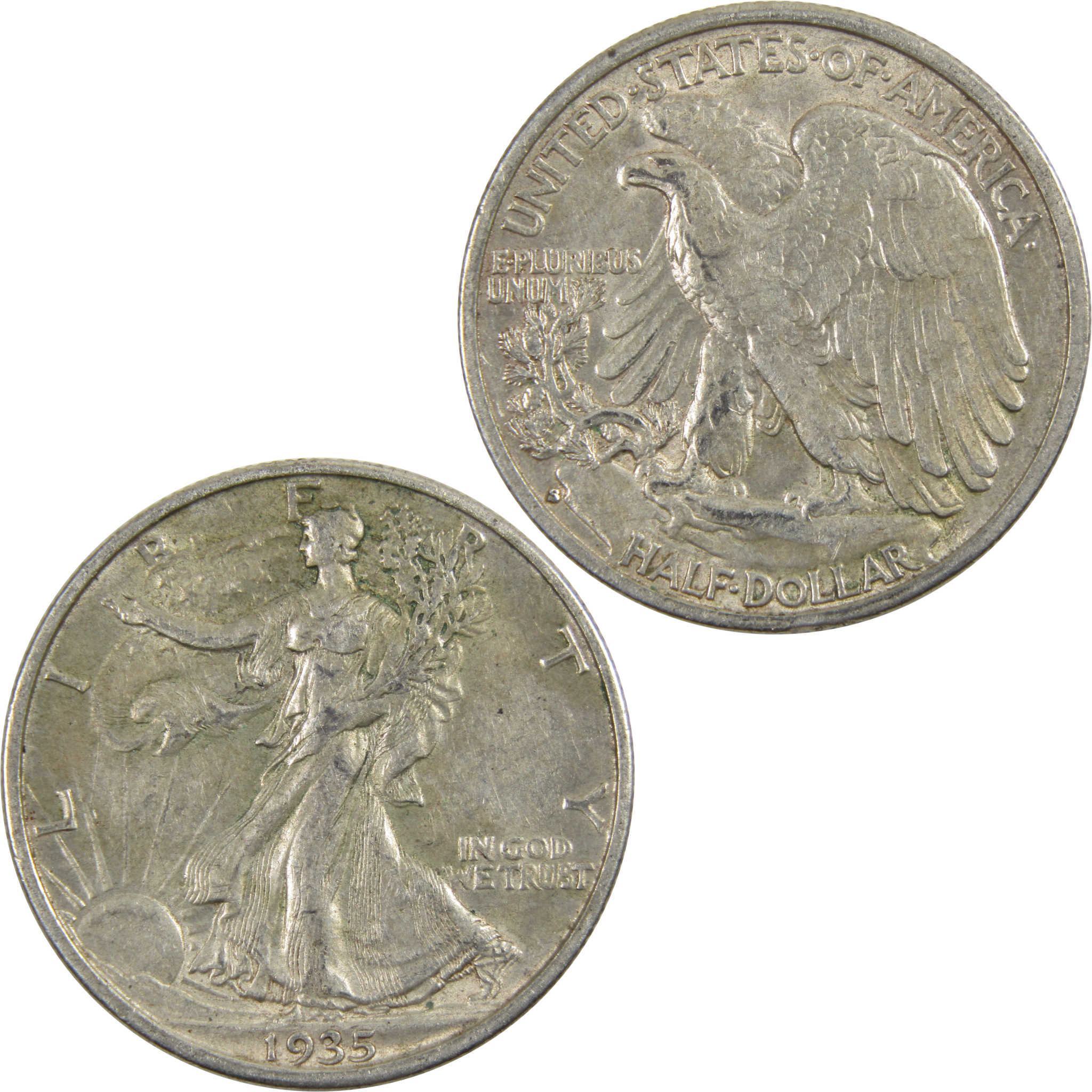 1935 S Liberty Walking Half Dollar Choice About Unc Silver SKU:I8191