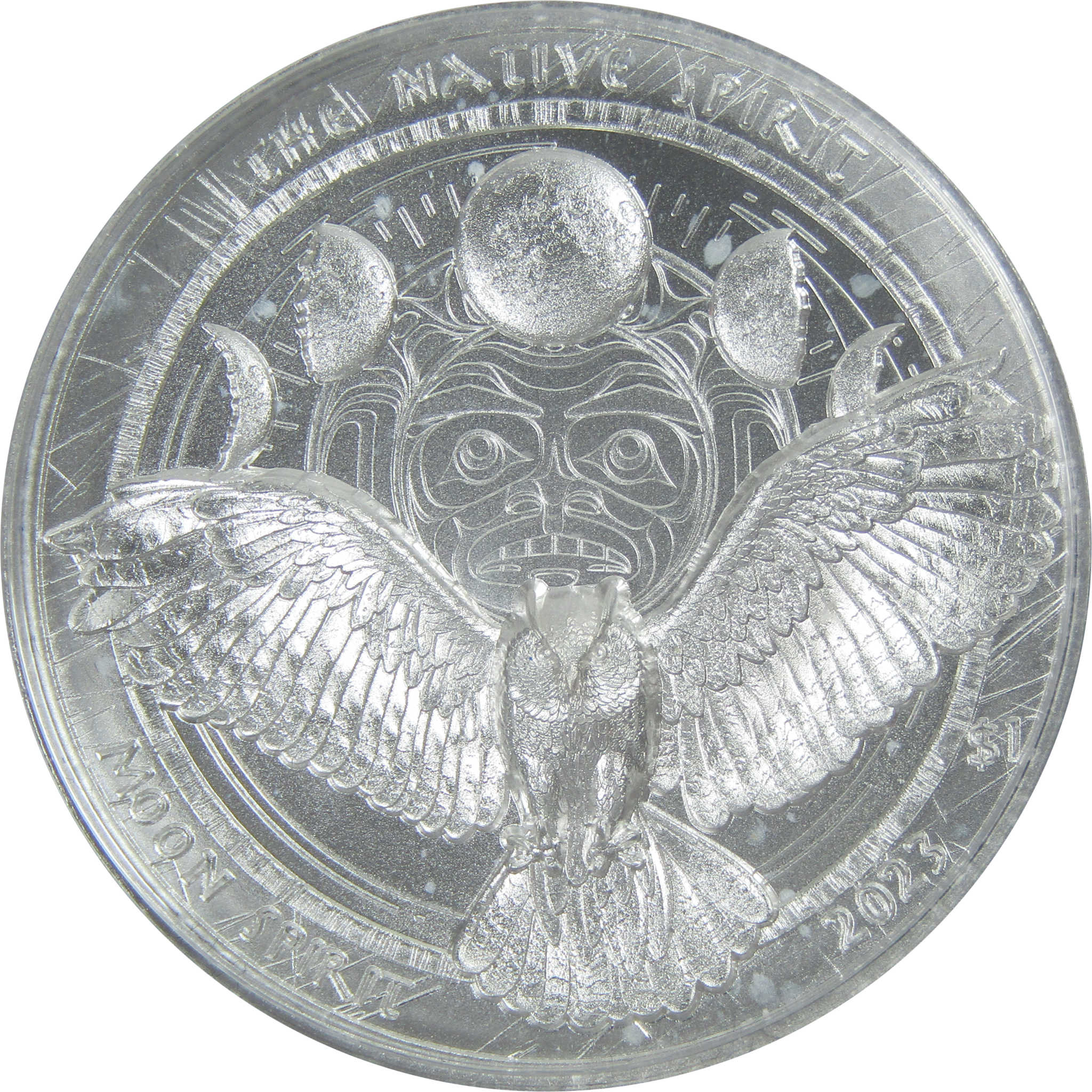 2023 Native Moon Spirit American Silver Dollar BU 1 oz .999 Silver COA